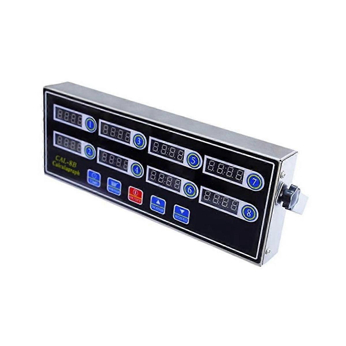 8-Channel Digital Kitchen Timer with Alarm, Stainless Steel Countdown Clock for Cooking