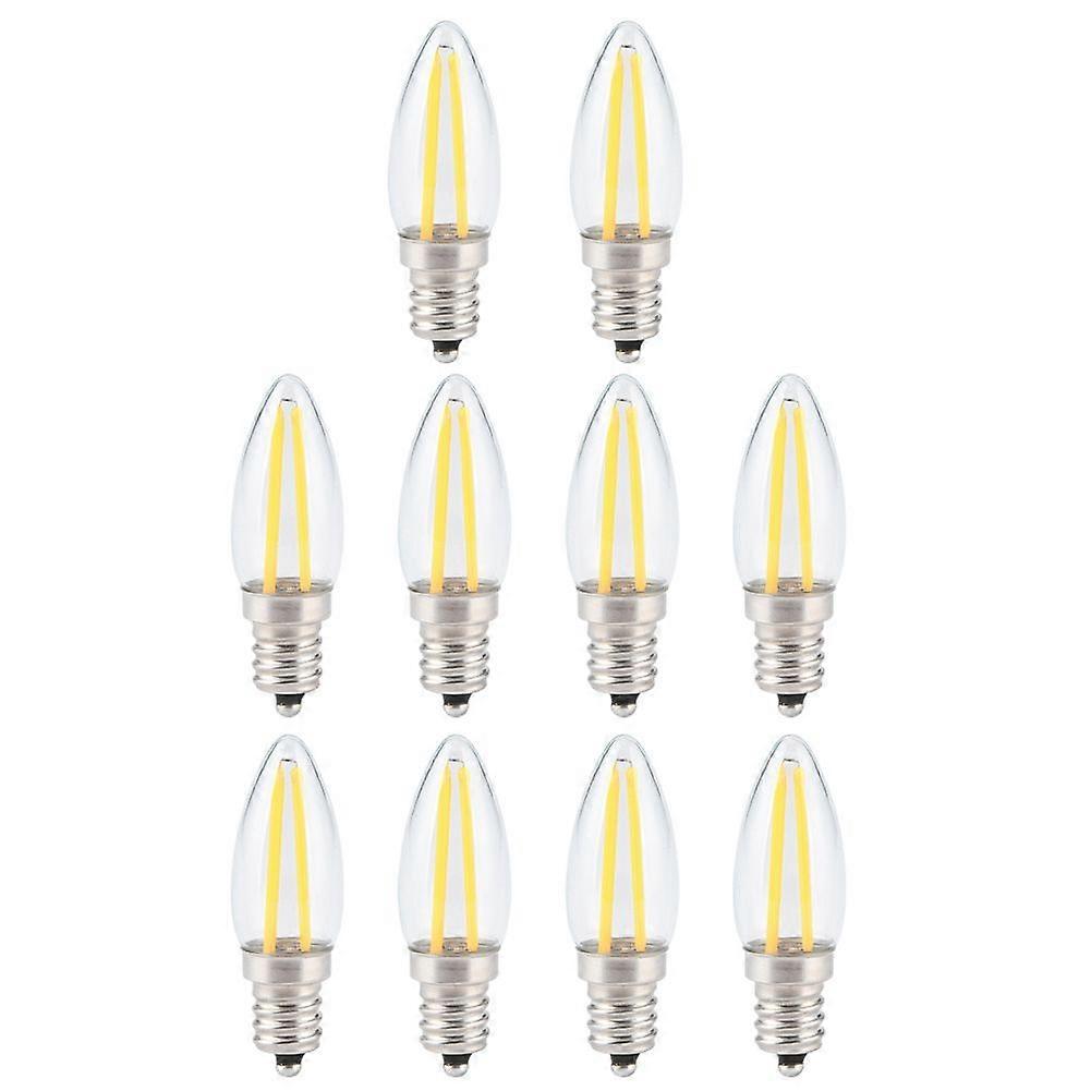 10 قطع E12 1.5 واط AC230V مصابيح LED صغيرة ذات خيوط طويلة لإضاءة المنزل والسيارة والمناظر الطبيعية