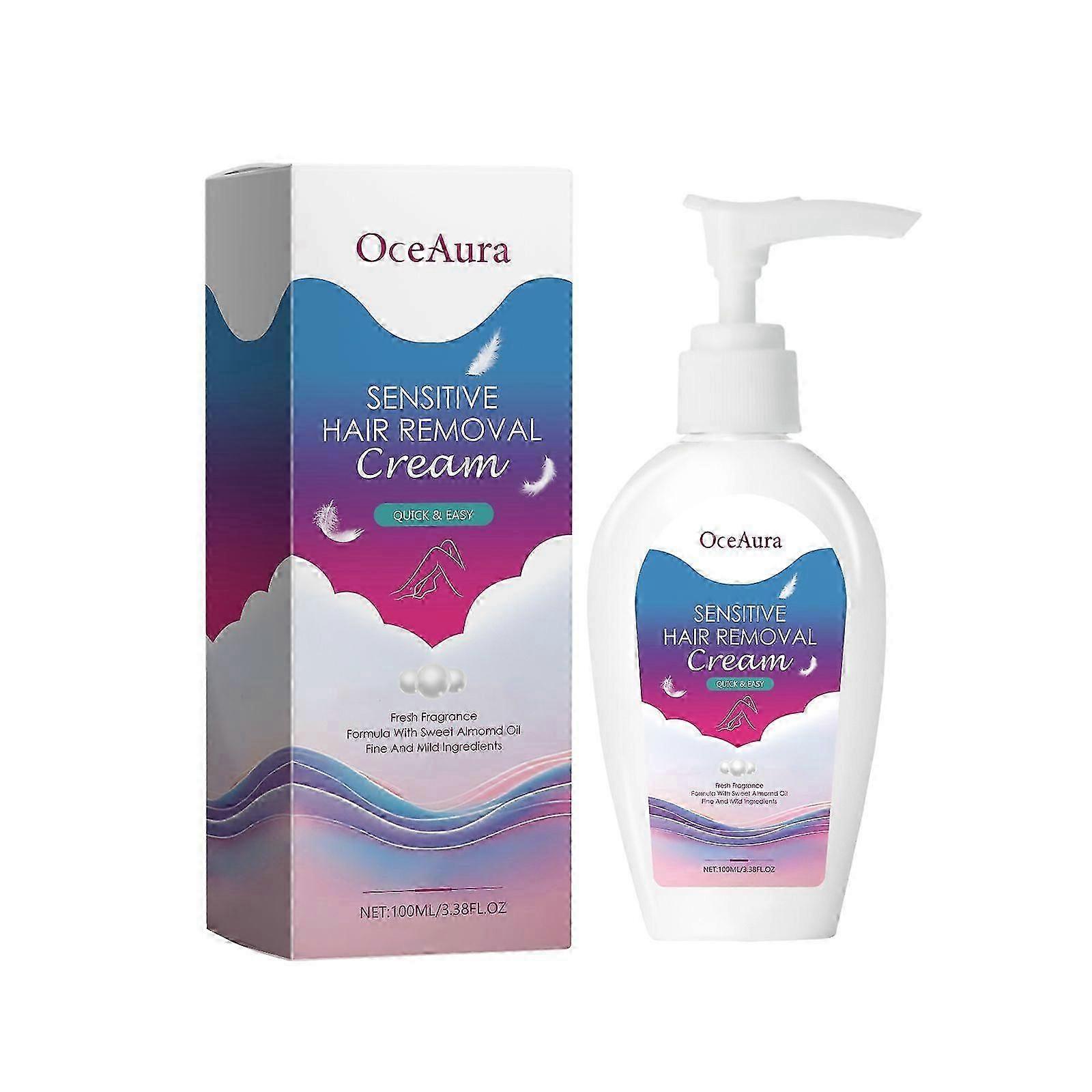 Sensitive Hair Removal Cream - Gentle, Non-Irritating Formula for Smooth Skin on Arms, Underarms, Legs & Body