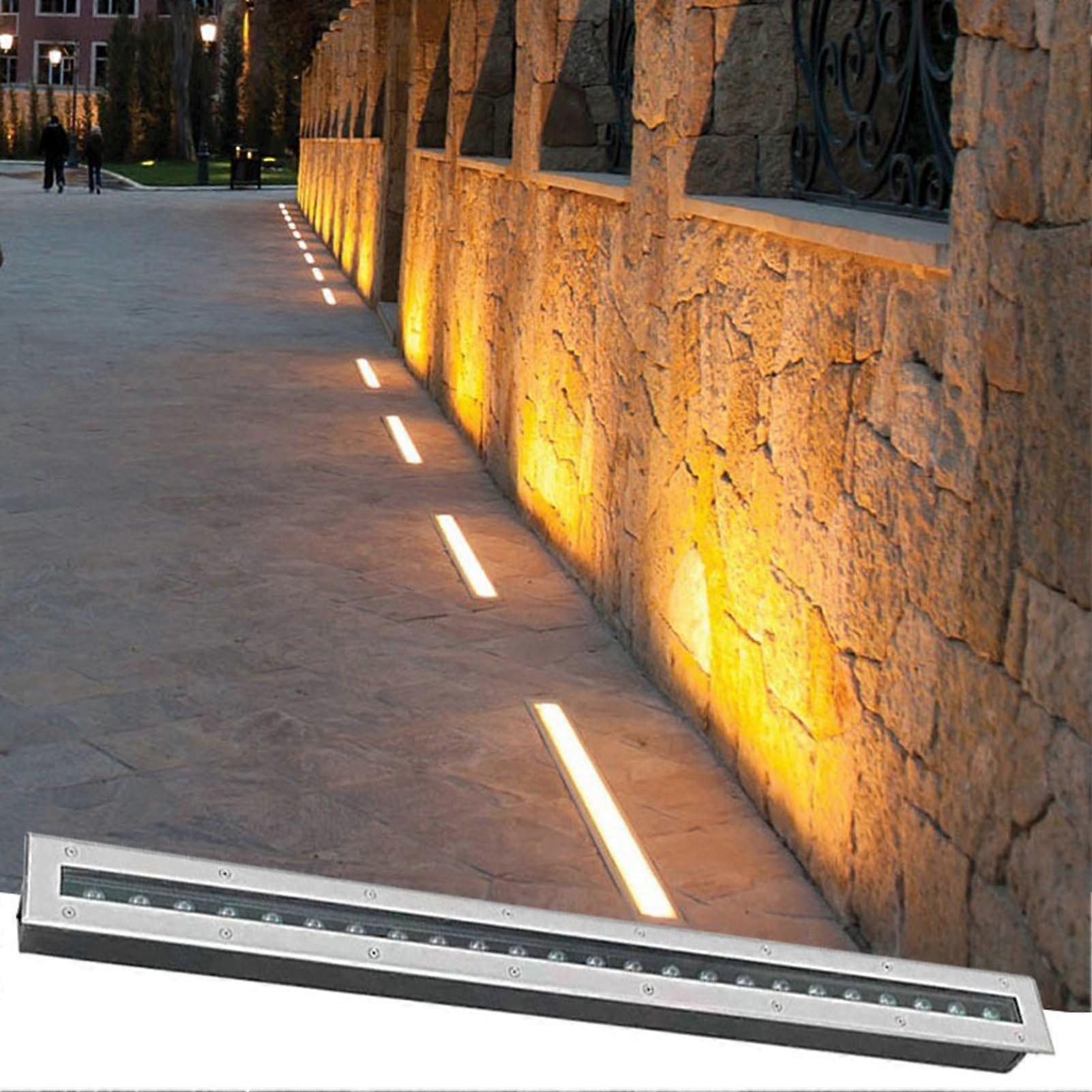 Outdoor Recessed LED Spotlight Red Yard Lamp Rectangular Linear Underground Light IP67 Waterproof Stair Step Light