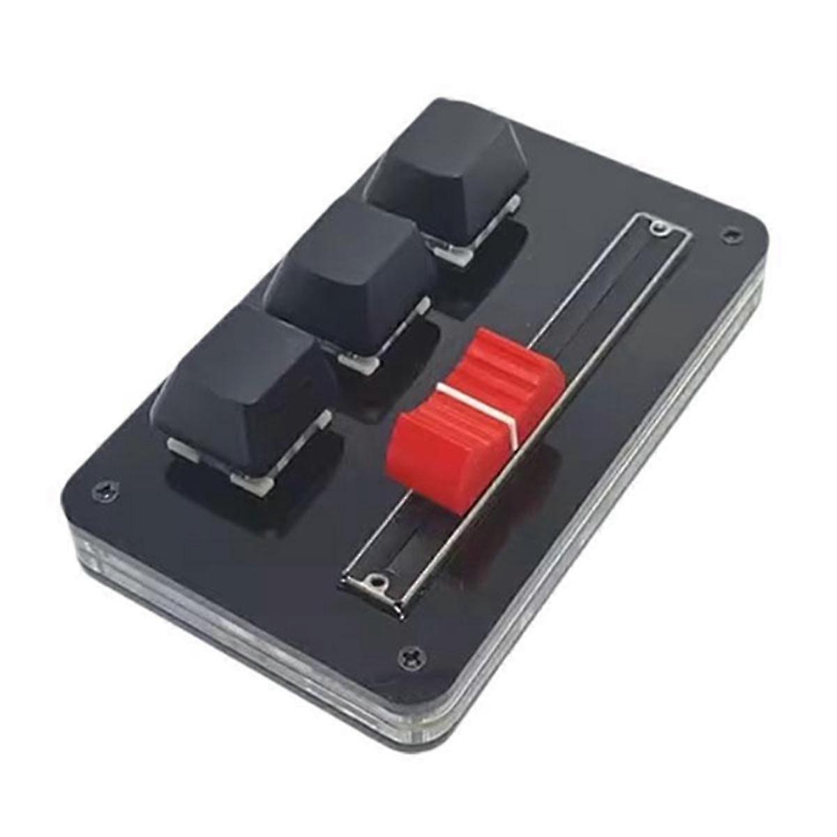 RGB Mini 3 Keys Keyboard Bluetooth for Photoshop Gaming A2R0 Black