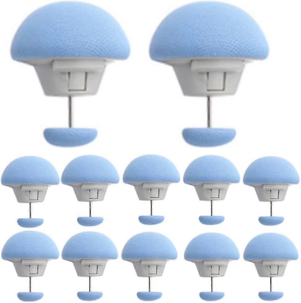 12pcs Mushroom Quilt Clips, Non-Slip Comforter Holder, Duvet Cover Fixing Pins for Blanket, Sheets – Blue