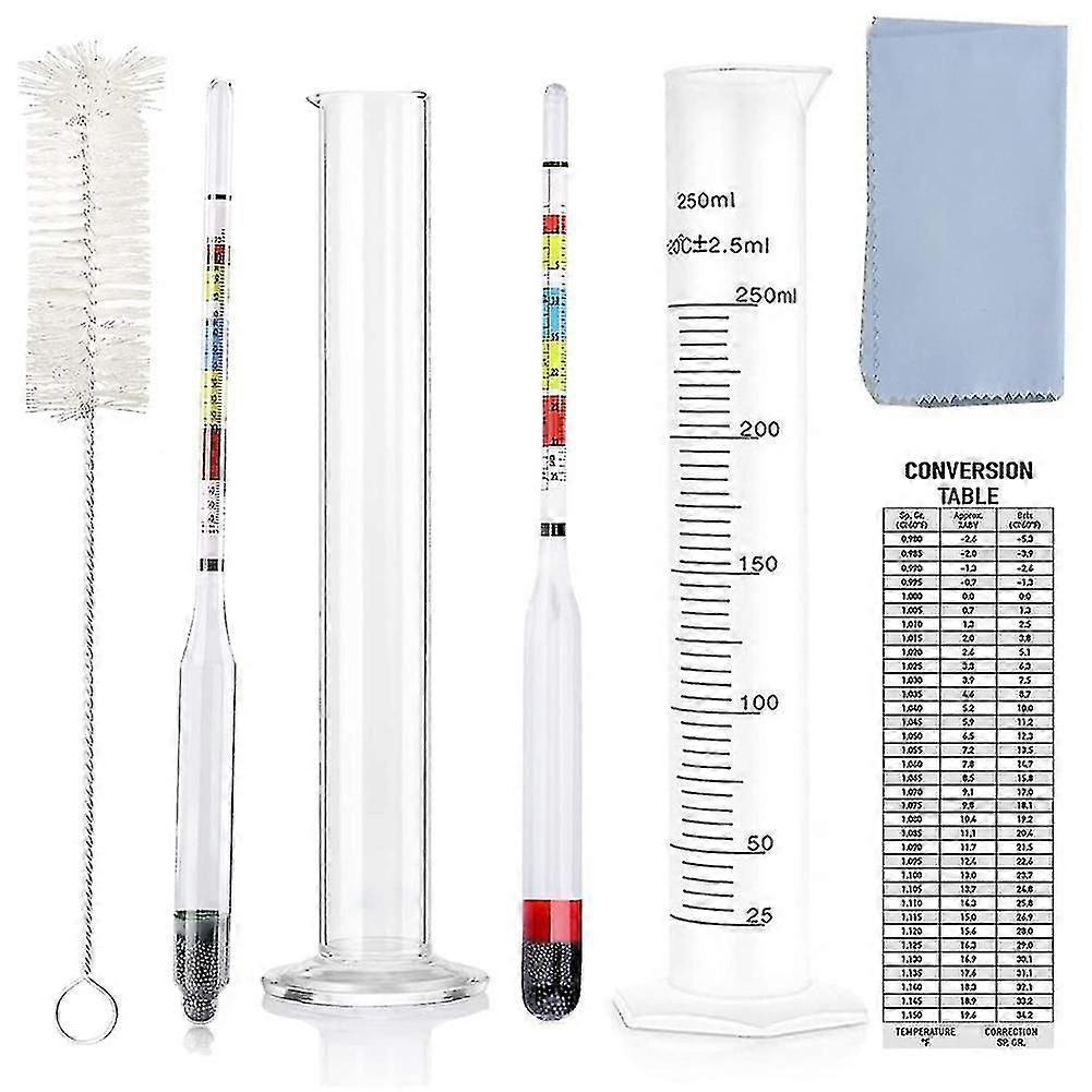 beer brewing hydrometer with triple scale