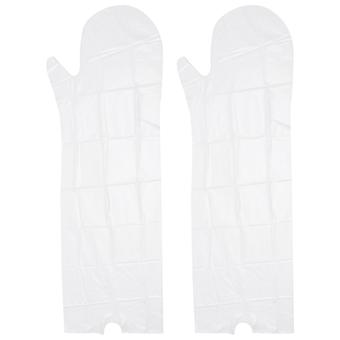 2pcs Protective Bathing Cover Disposable Hand Injury Sleeve Waterproof Shower Cover for Home Bathroom68x25cmTransparent color