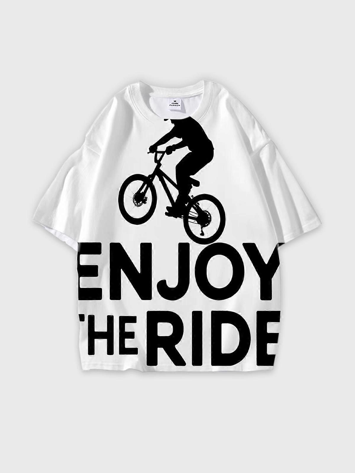 T-Shirt Short Sleeve Round Neck, Summer Casual Loose Graphic Tee, Unisex Pattern U2251