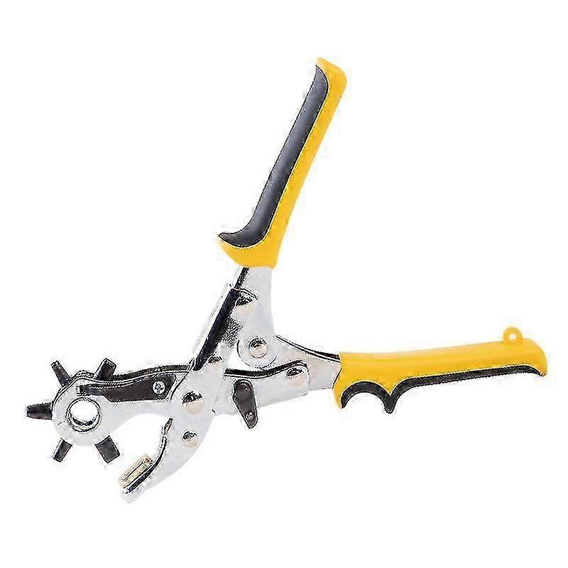 2025 Leather Rotary Puncher Multi-tile Dimension Rotating Hole Punch Tool Pliers Cutter With Mini Screwdriver Shank For Brass, Saddle, Watch Strap, Sh