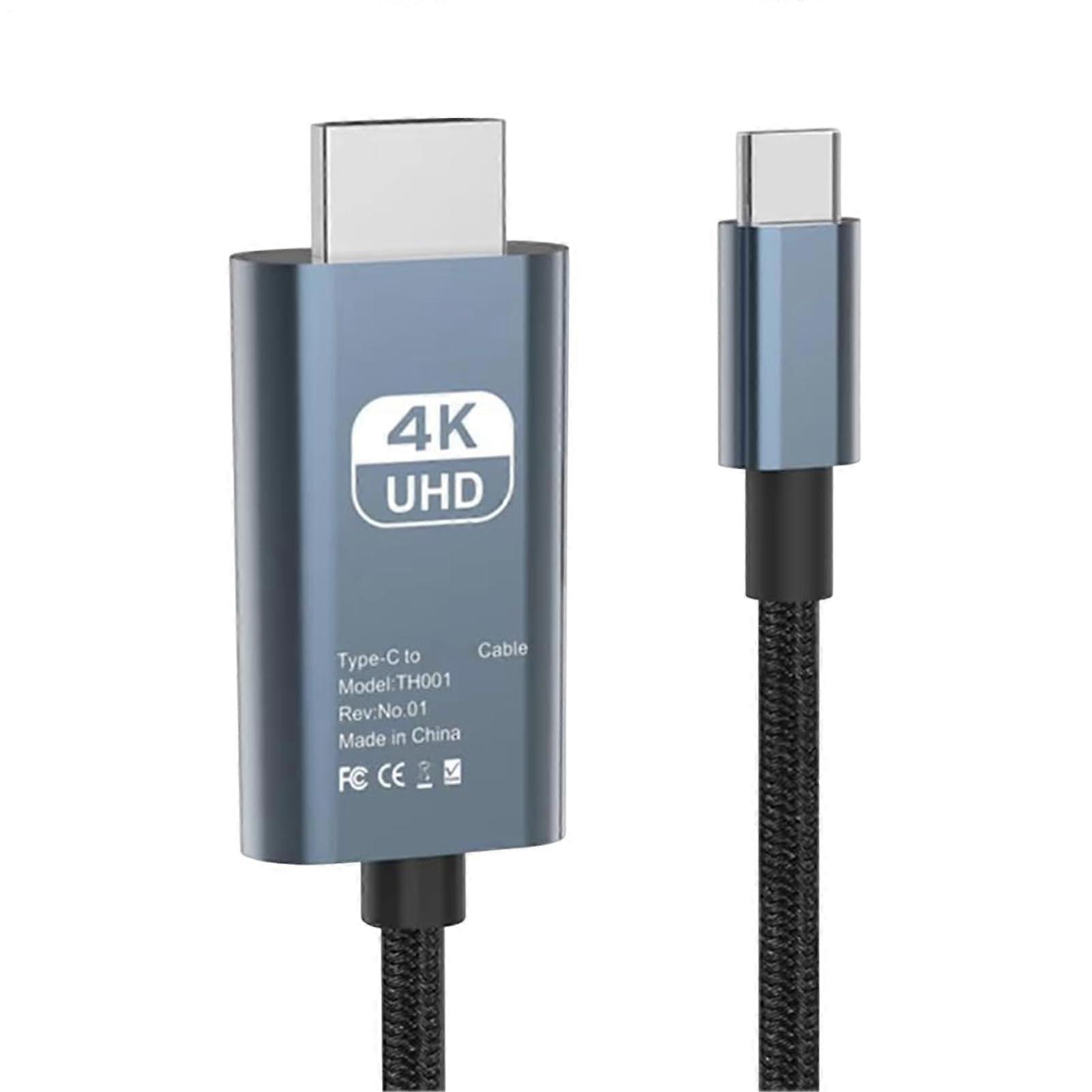 Type C To HDTV Adapter USBC To HDMI 4K60Hz Laptop Monitor TV Projector Classroom Teaching