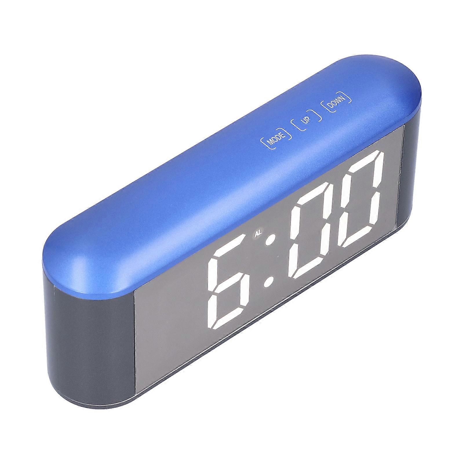 Digital Alarm Clock White LED Large Display 12/24H Snooze Timer