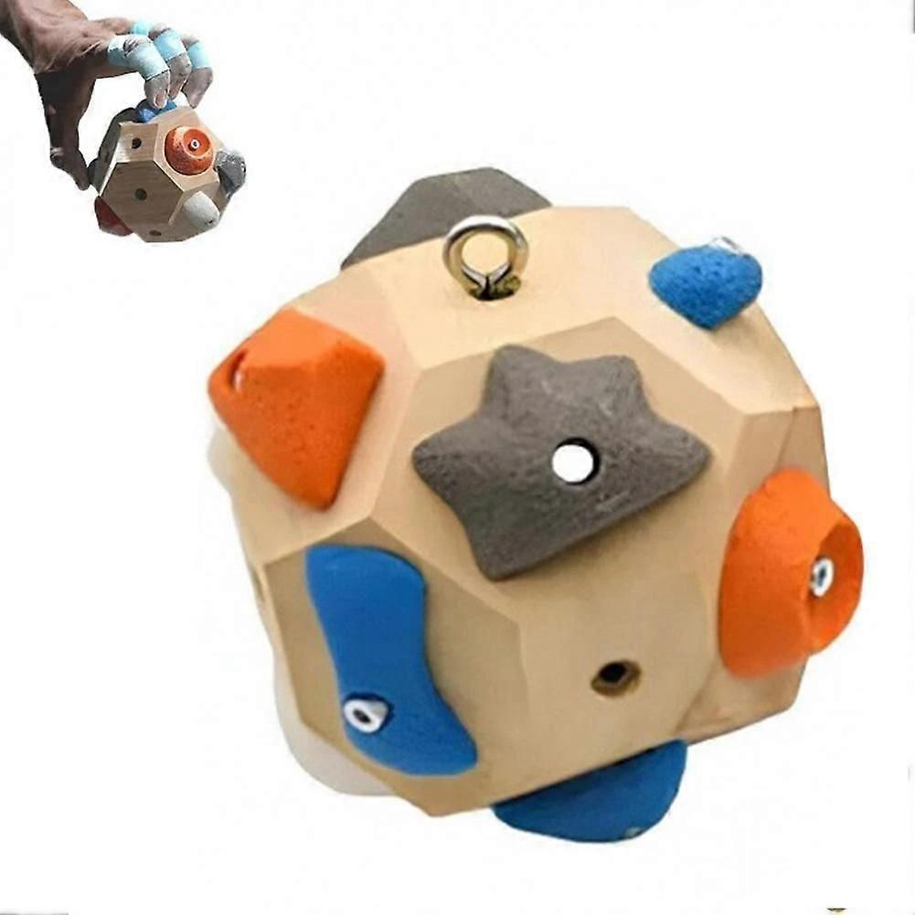 Handcrafted Boulder Block Multi-function Finger Strength Training 3D Rock Climbing Ball Climbing Training Block