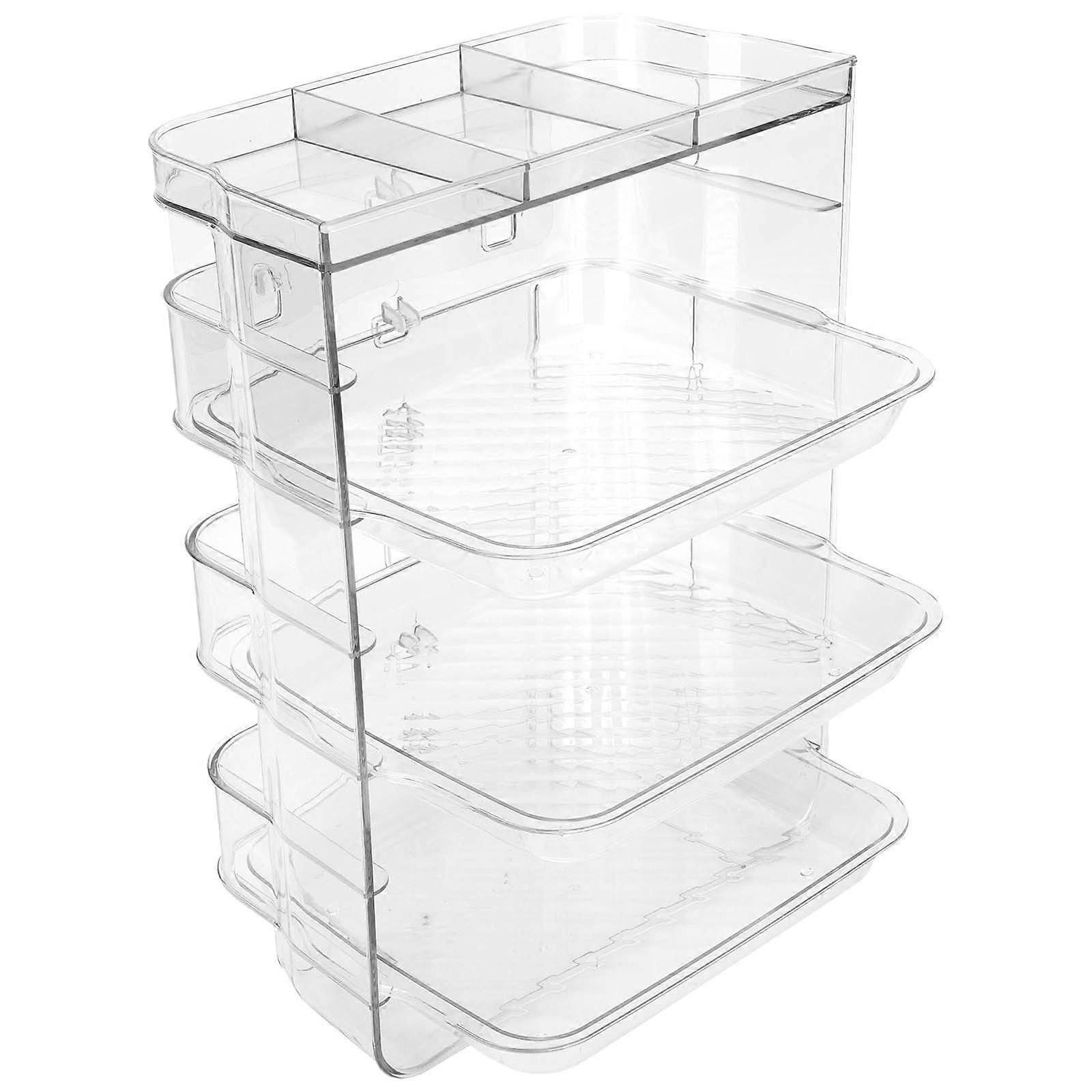 Backup Side Dishes Plate for Storing 1Pcs Transparent Kitchen Multi-Layer Tray