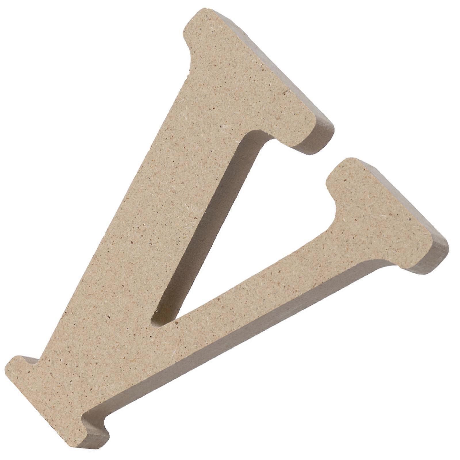 Light Brown Wooden Letters for Wall Decoration 3Pcs Alphabet Plaque