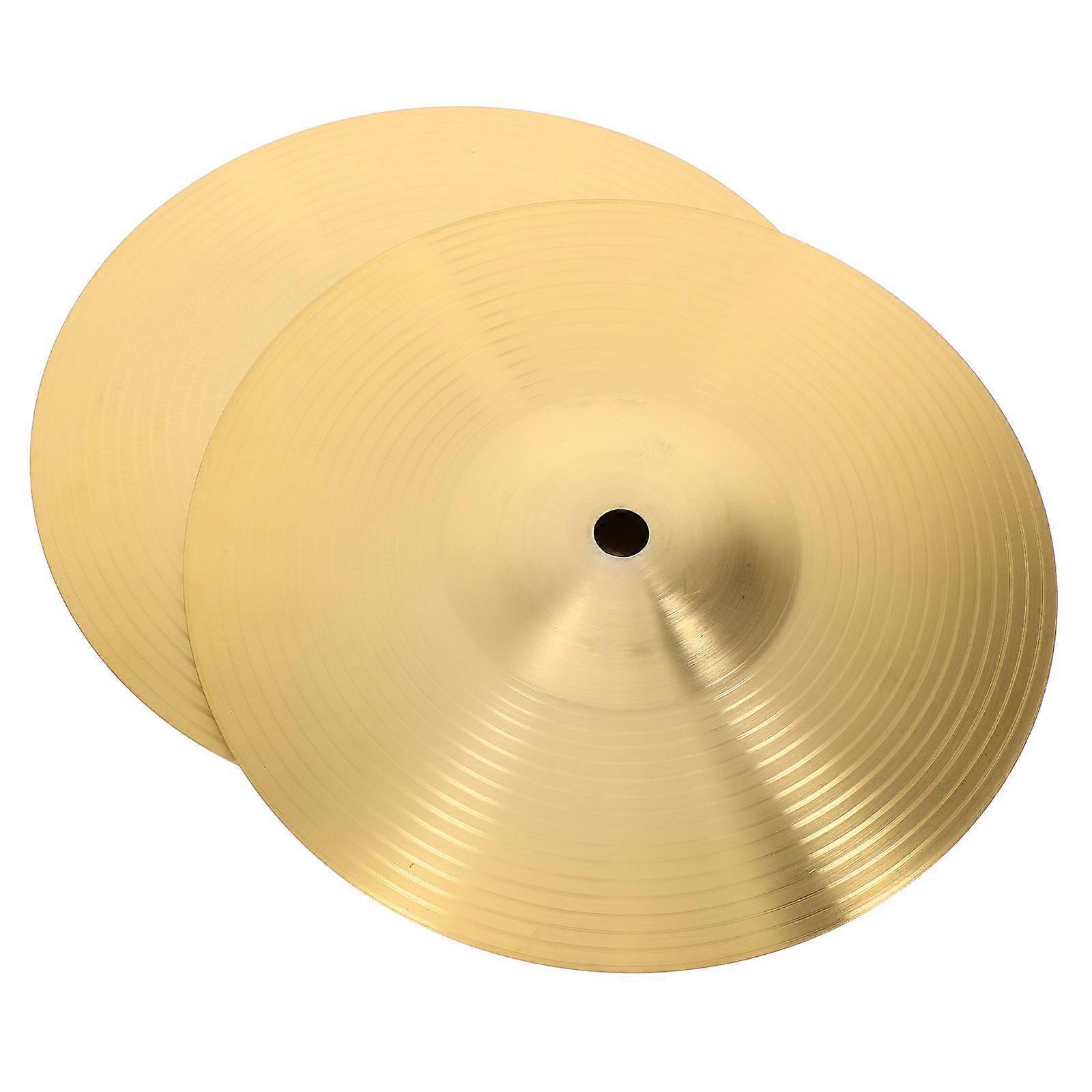 Drum Cymbals Jazz Drum Cymbal for Practice 6Pcs Set Brass Golden