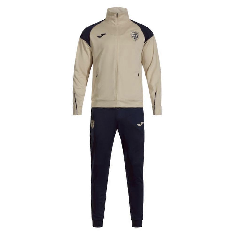 2025-2026 Romania Presentation Tracksuit (Beige/Navy)
