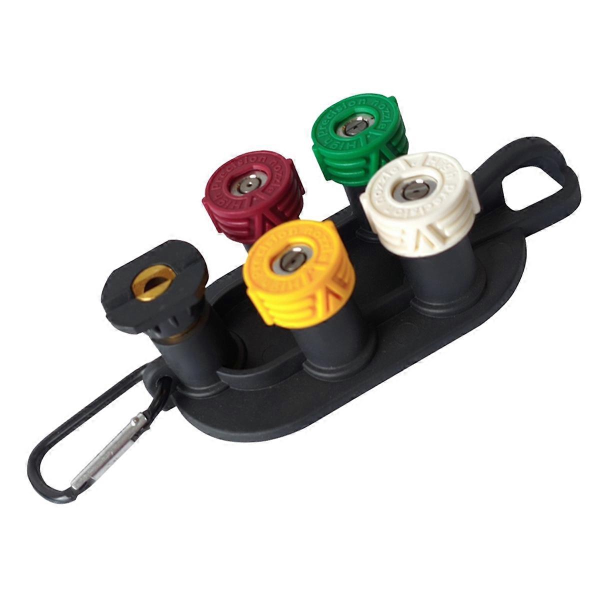 Pressure Washer Tips 5-Pack 1/4 Inch Quick Connect ,Multi-Degree Nozzle Set with Holder - Power Was