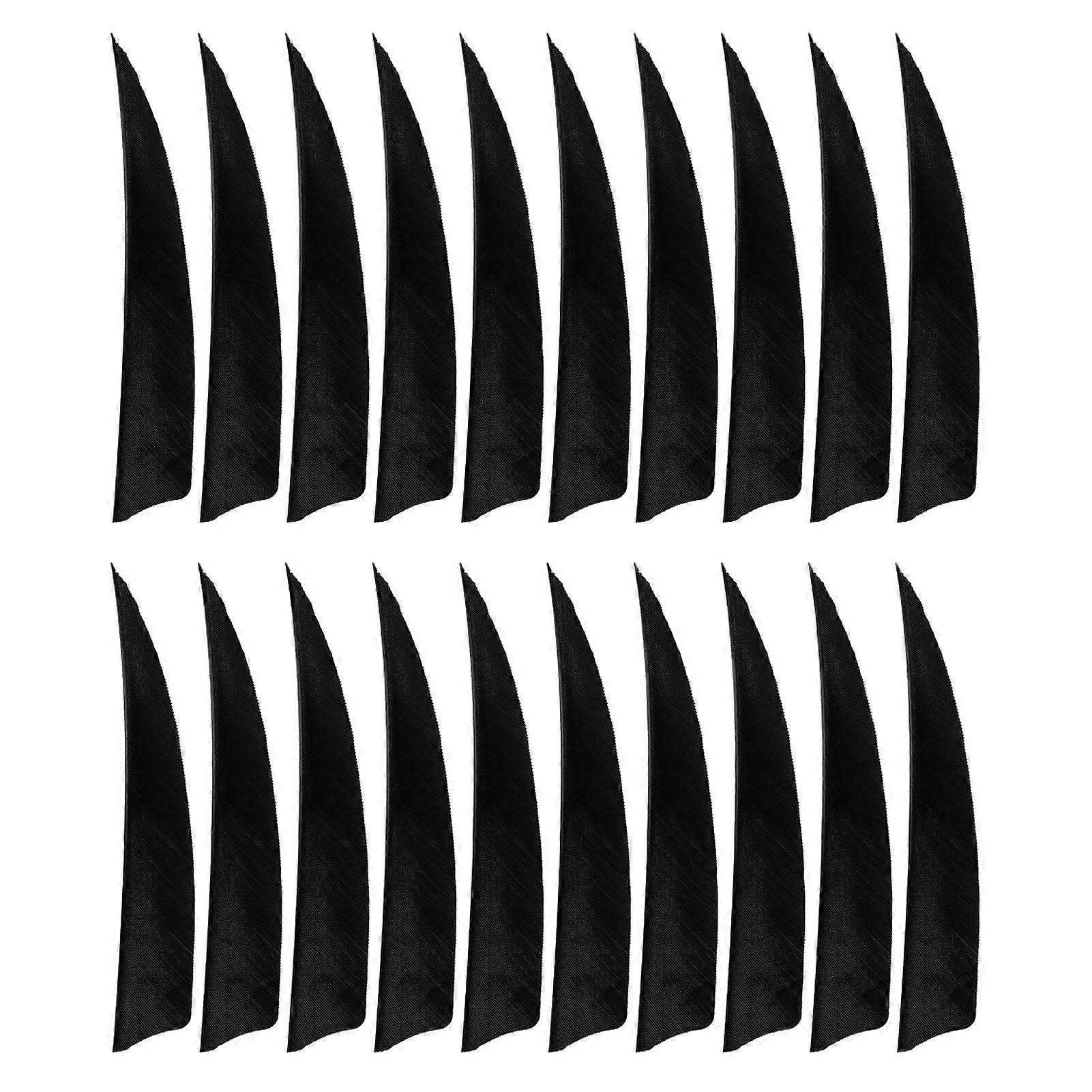 20pcs Feather Fletching High Speed Stable Flight Archery Arrows for Outdoor Arrows 4 Inch Black