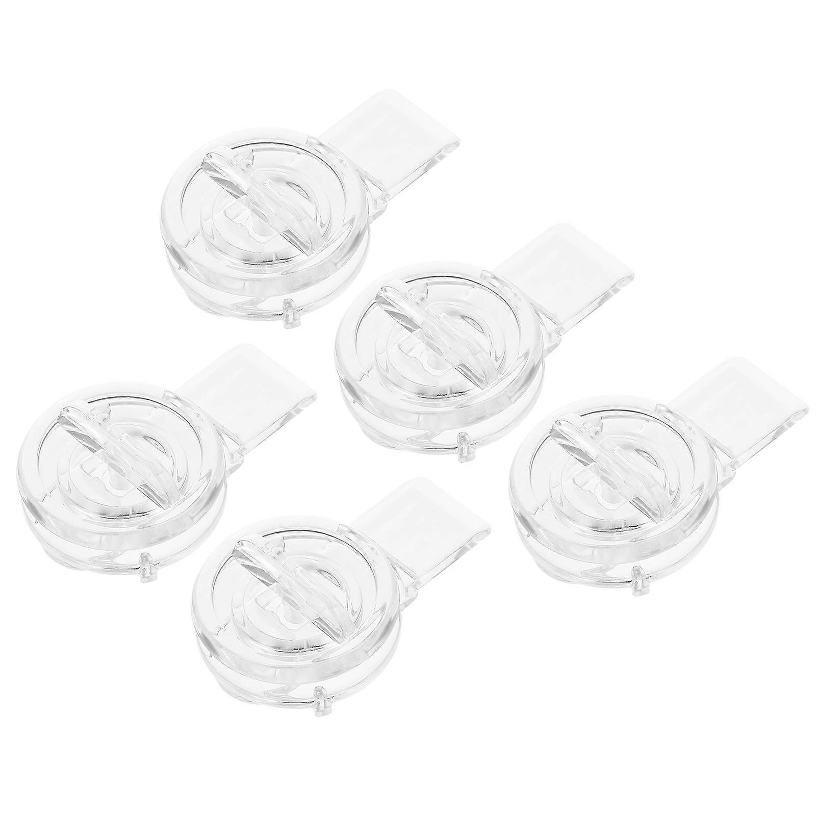 Door Bolt Lock Hasp for Locking 5Pcs Acrylic Transparent Mini Buckle Latch