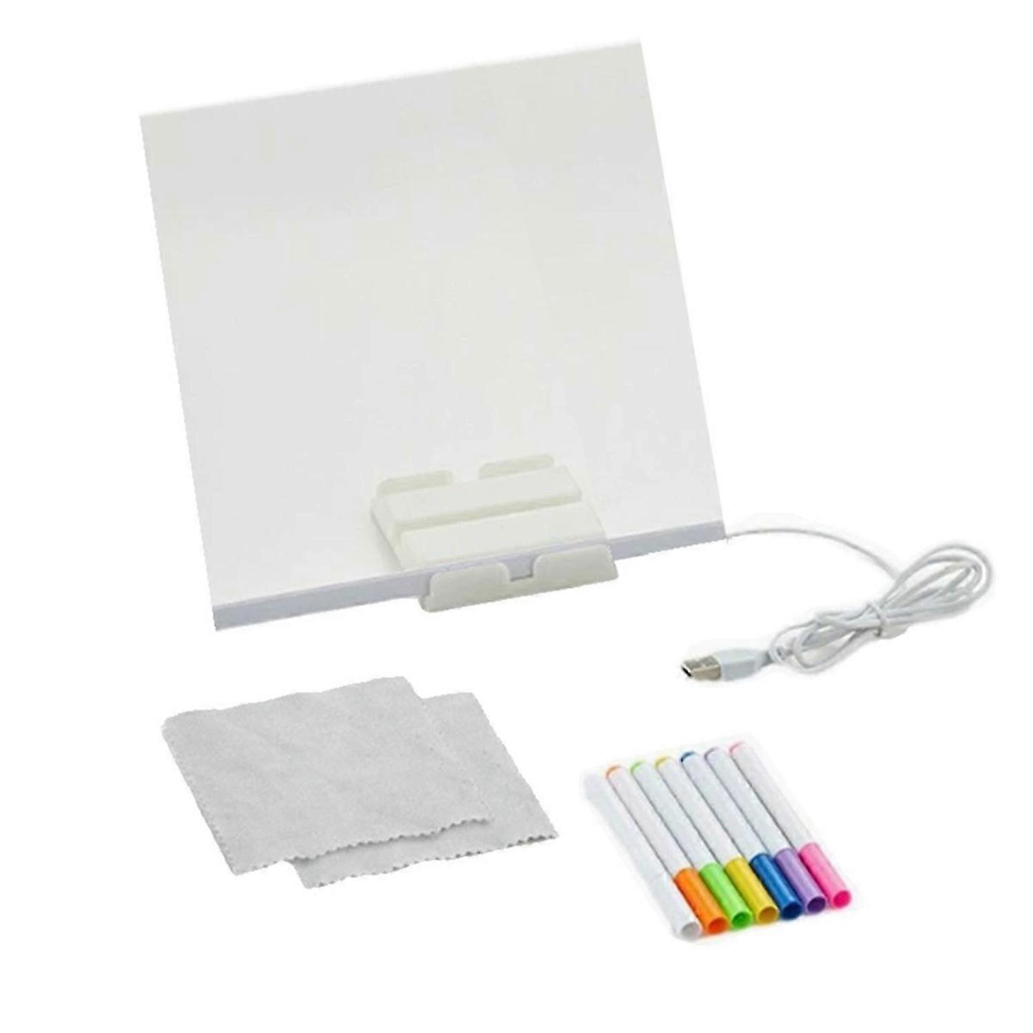 Erasable LED Fluorescent Board Glowing Advertising Sign for Stall Display and Office Use Blackboard