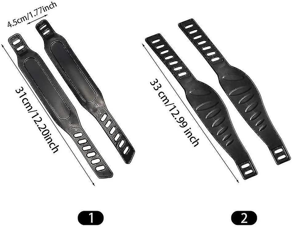 Cinghie Per Pedali Cyclette - Regolabili, Universali, In Gomma, Confezione Da 2 Paia