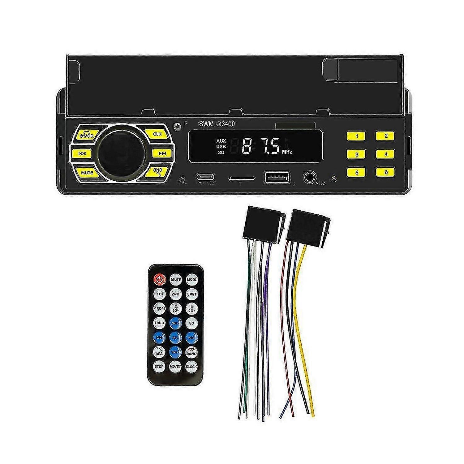 4 Channel 45w Bluetooth Car Radio Car Mp3 Player Plug-in U Disk Car Radio With Cell Phone Holder Fu