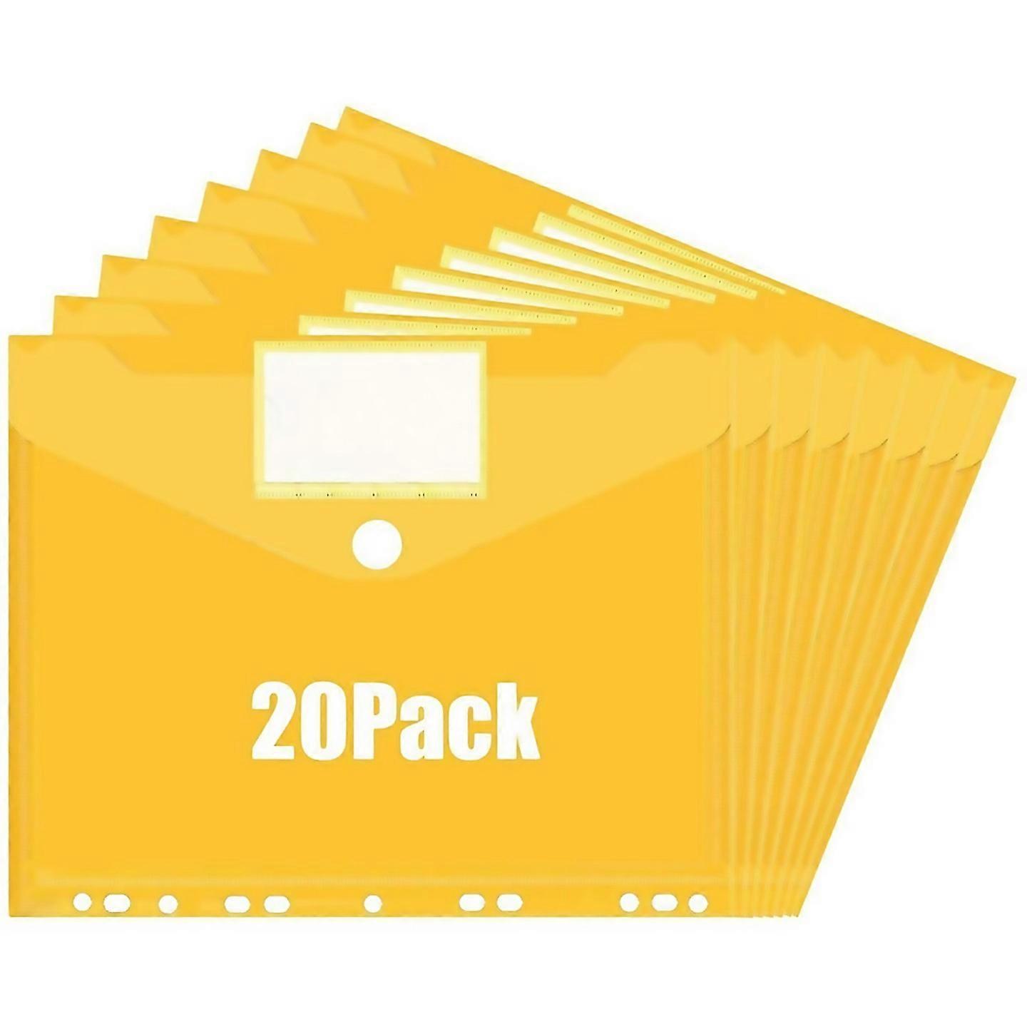 For 20pcs Binder Pockets For 3 Ring Binder Envelopes Pocket Binder