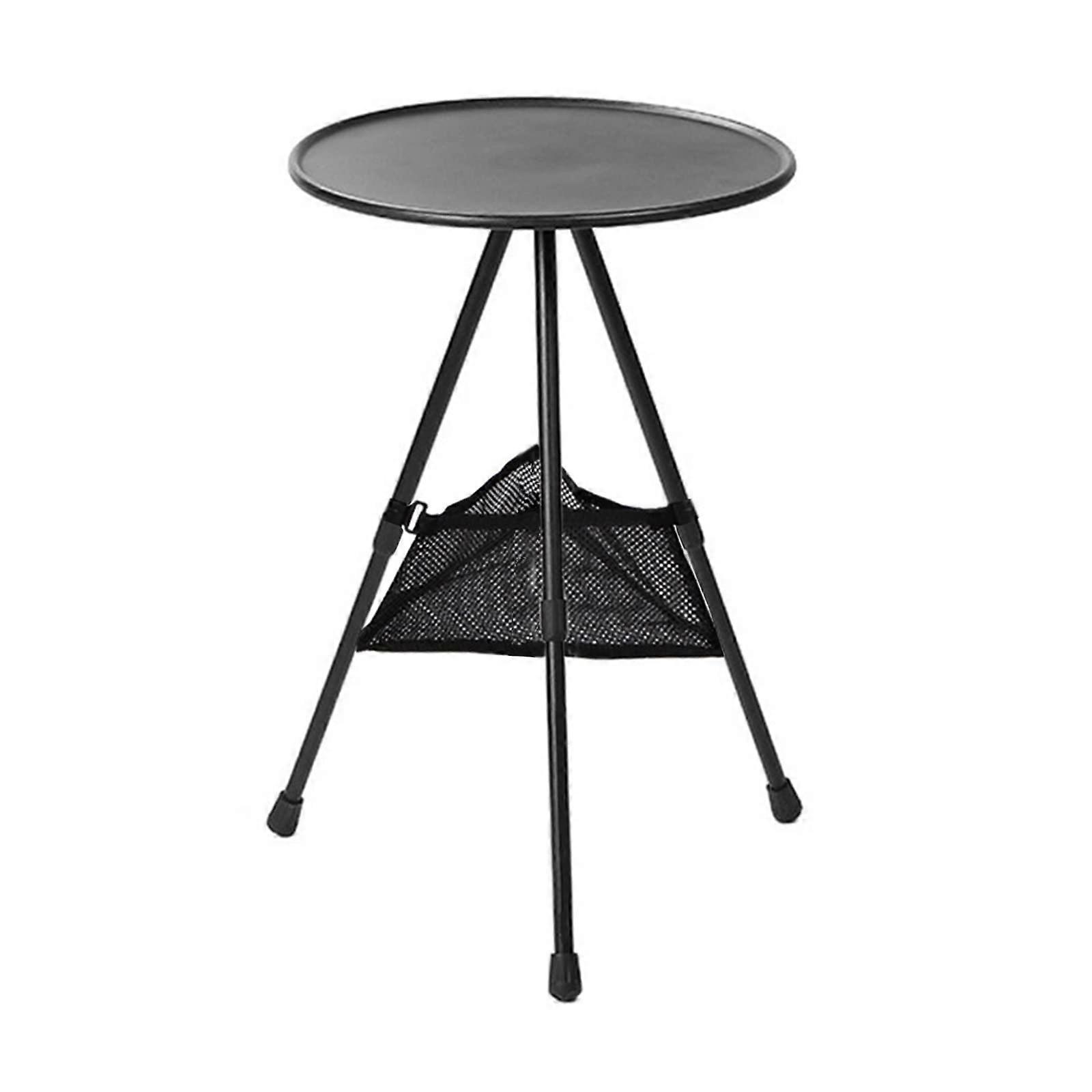 Telescopic Folding Round Table Outdoor ThreeLegged Dining Table Portable Aluminum Alloy Liftable Coffee Table