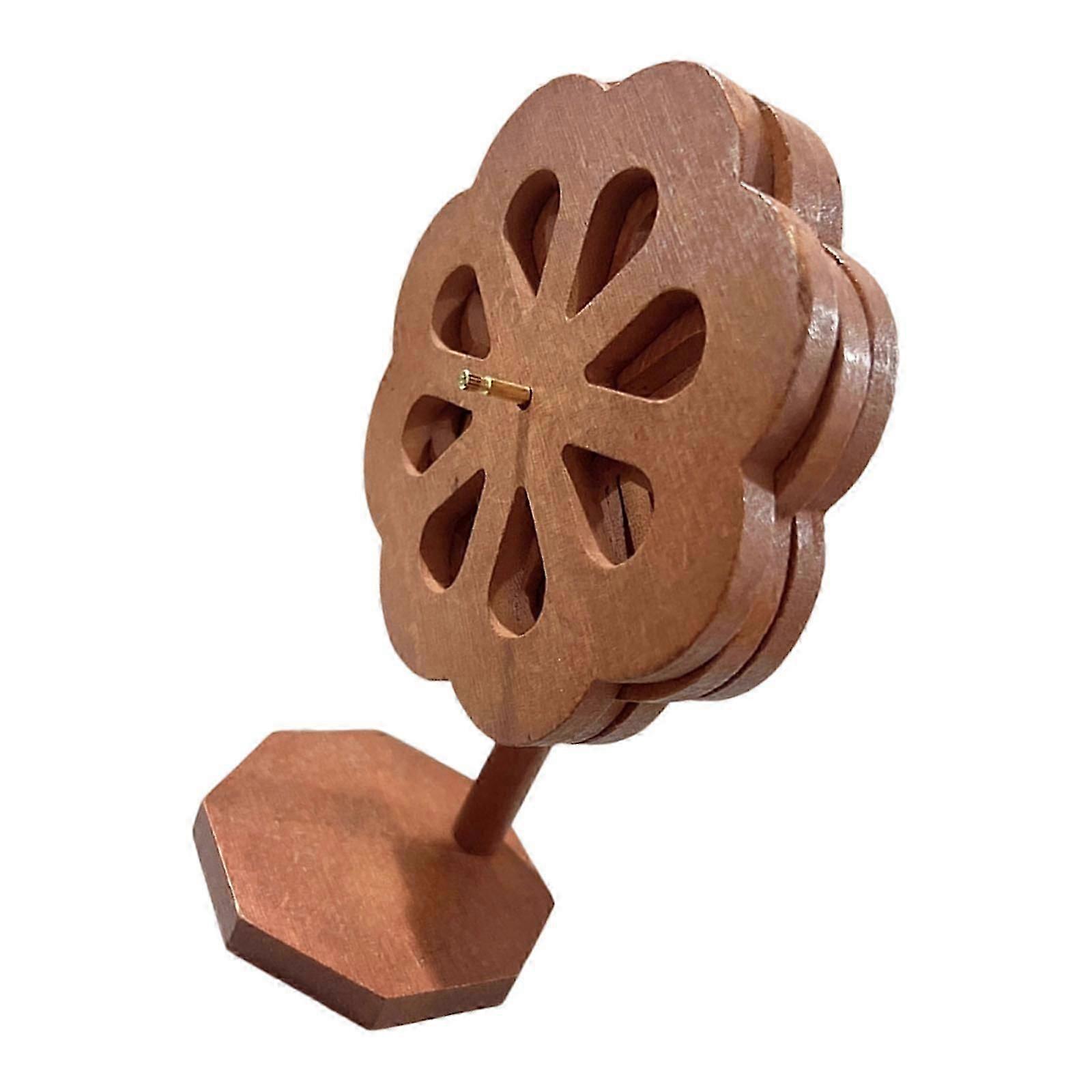 Decorative Windmill Shape Bamboos Trivet with Stand Heatproof Pot Pan Pad For Dining Table Kitchen Essential Multicolor Cs