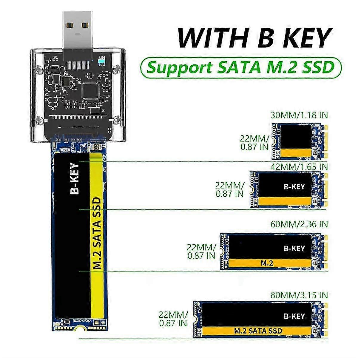 M2 NGFF SSD Case M.2 to USB 3.0 Gen1 5Gbps High-Speed SSD Enclosure
