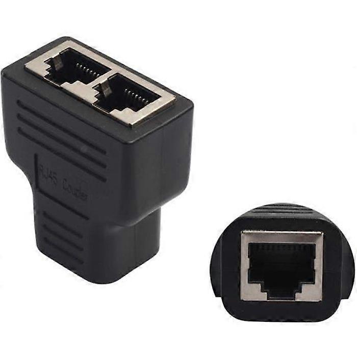 RJ45 Splitter Adapter 1 to 2 Dual Female Port CAT 5 - CAT 6 LAN Ethernet Socket TZZ70519664_1909