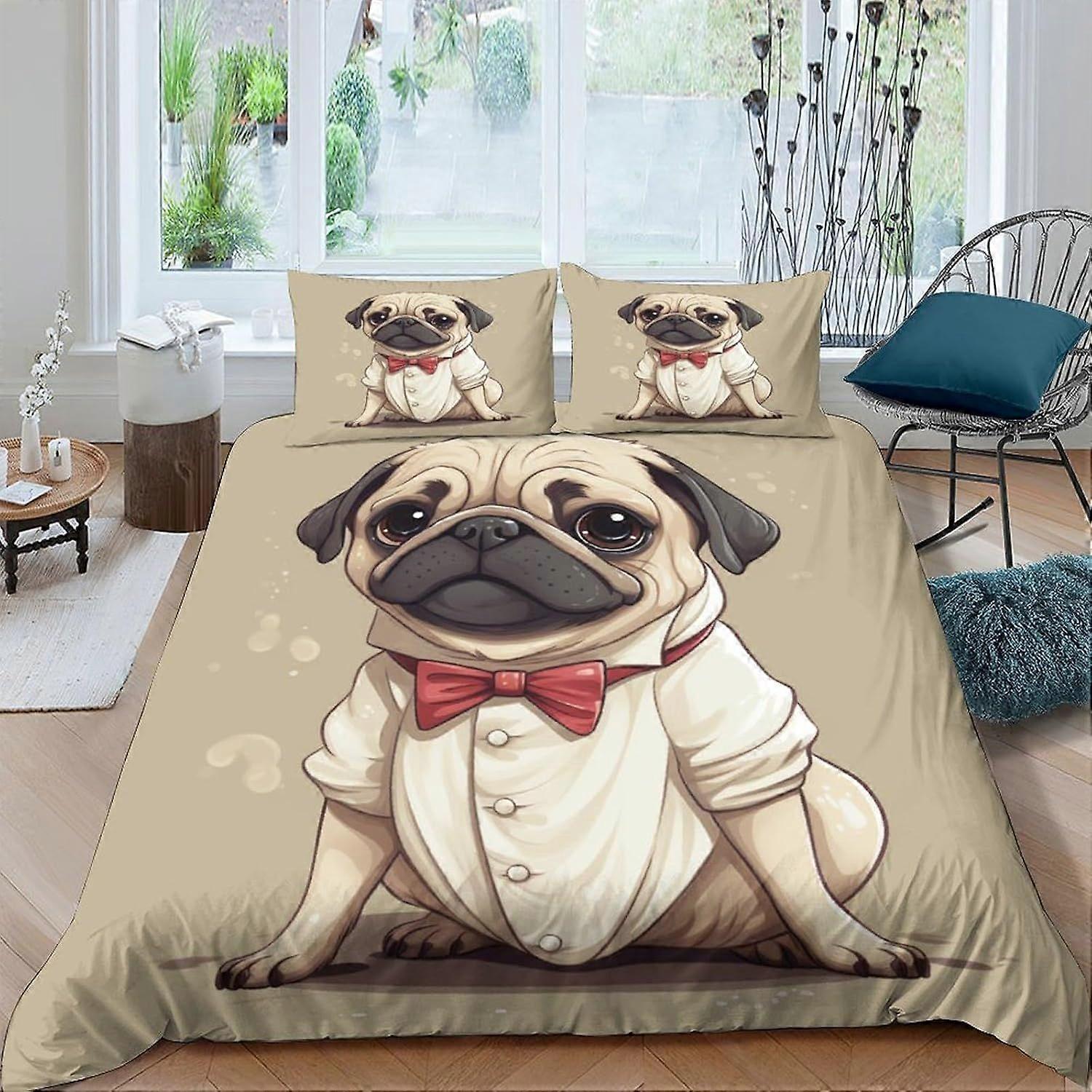 q441 Carlin Housse de couette Ensemble 3 PCS Qualité Hôtel Housse de couette Literie Ensemble Housses de lit avec taies d’oreiller avec fermeture à glissière Ultra doux Anti allergique Microfib