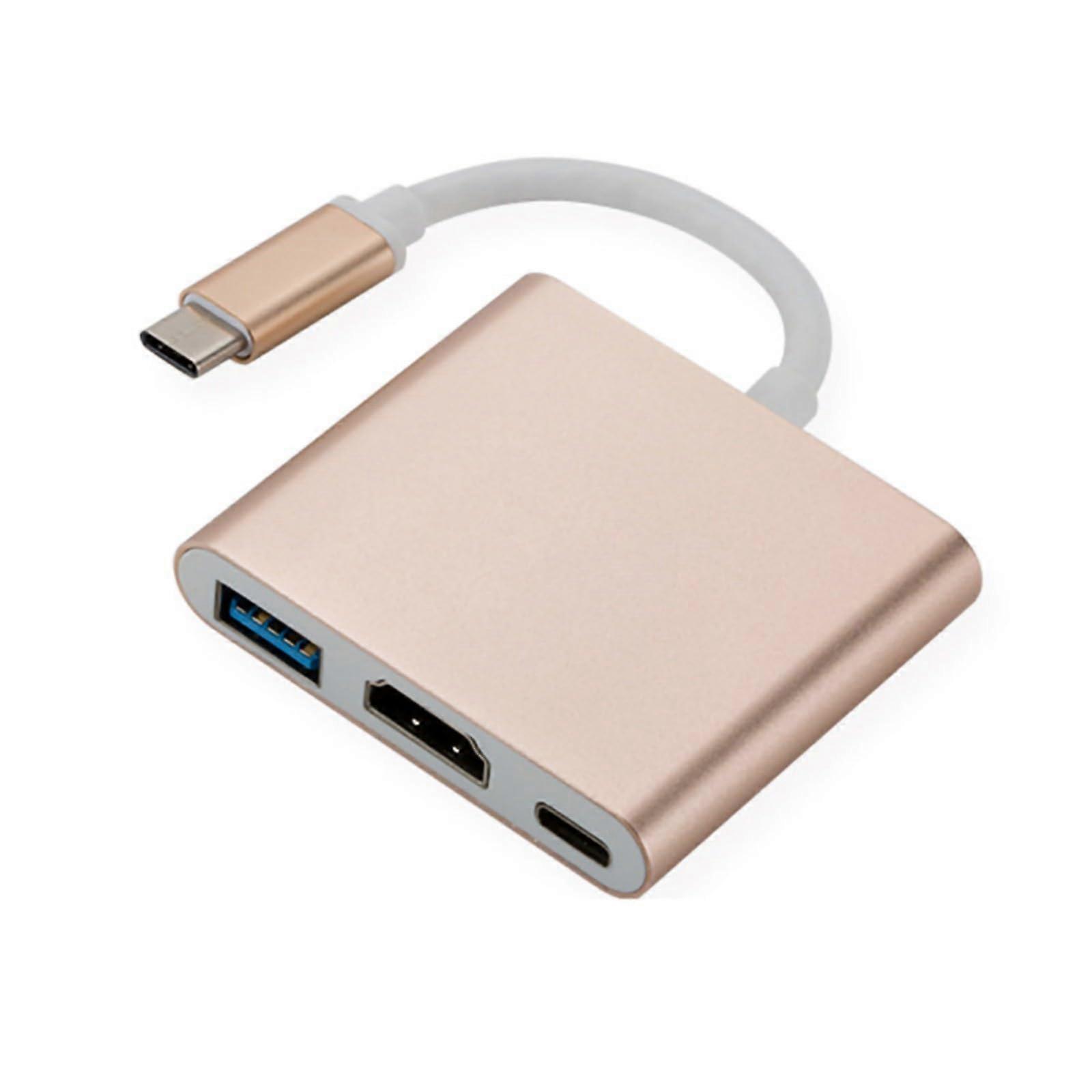USB C To HDTV Multiports Adapter 4K HDTV Output And USB Charging Port For Resolution Displays