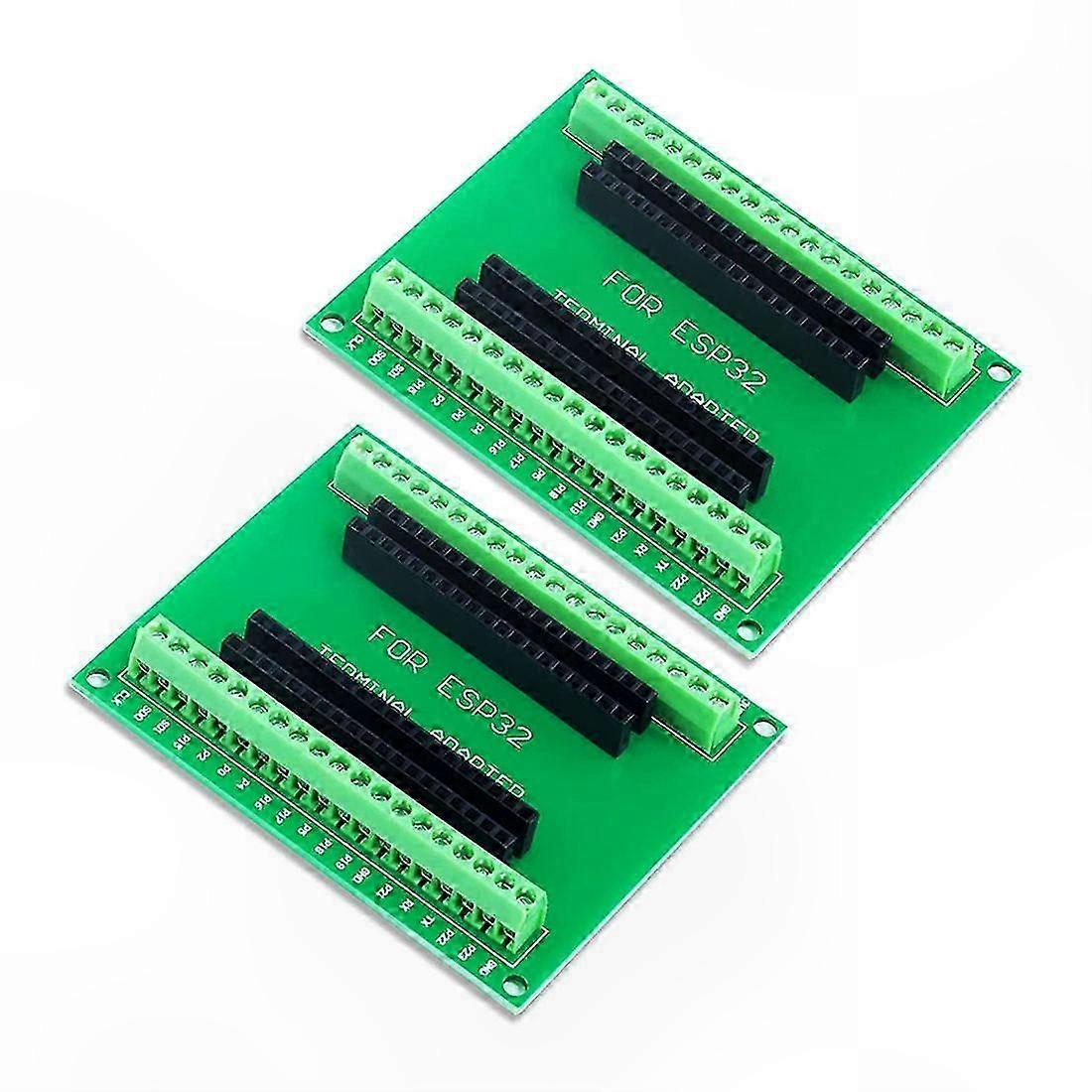 2Pcs GPIO Breakout Board for 38-Pin Narrow ESP32 Microcontroller-Compatible Module