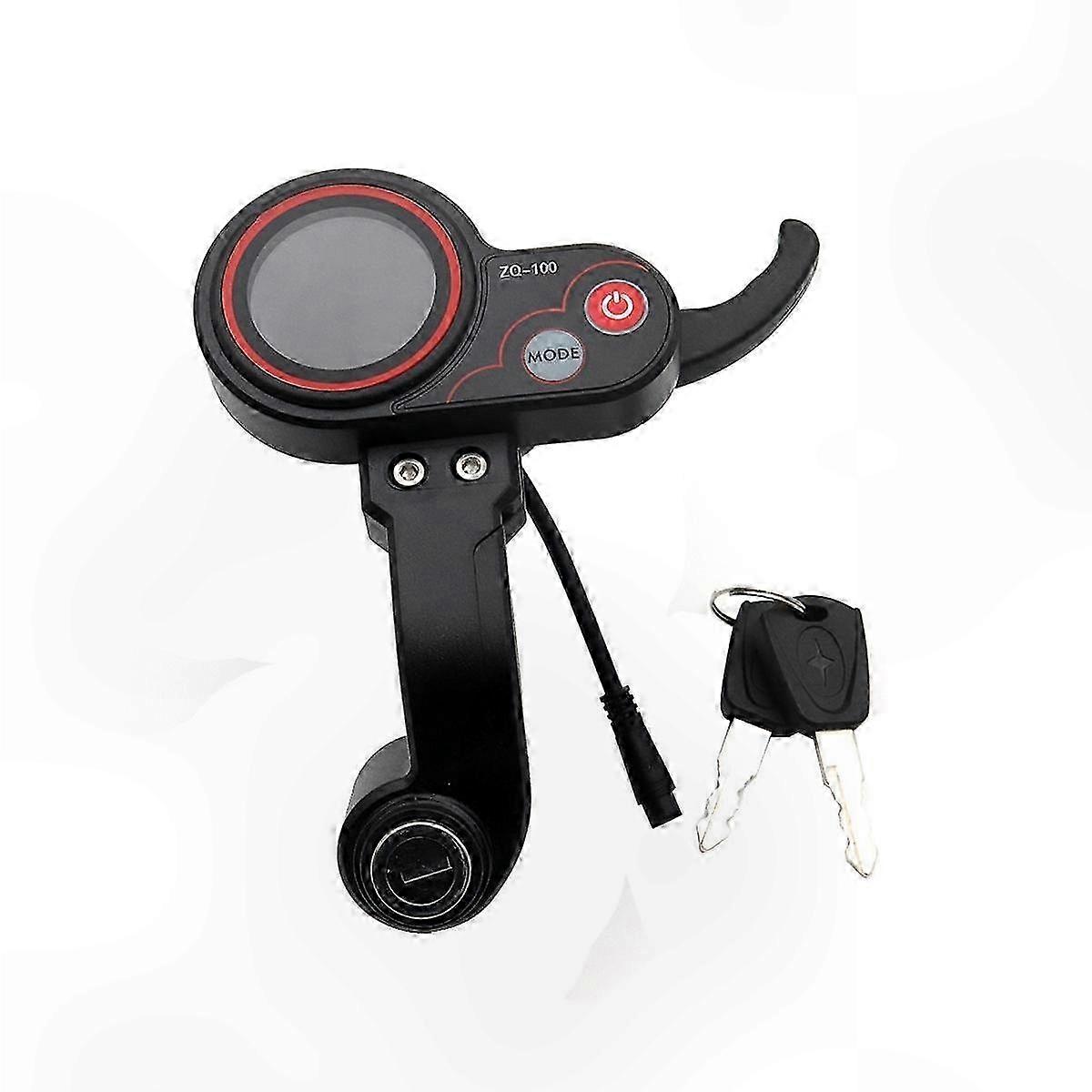 6-Pin E-Bike Mileage Meter with Speed Display Adjustment Feature
