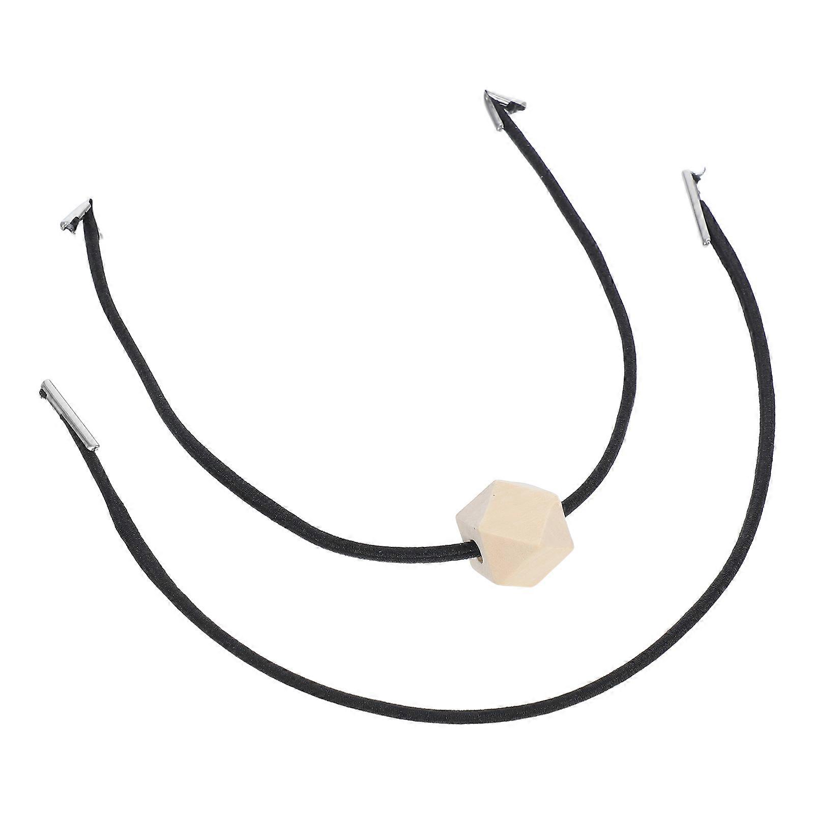 Elastic Barbed Strap for Pegboard Use with 12Pcs Metal End Ropes Black