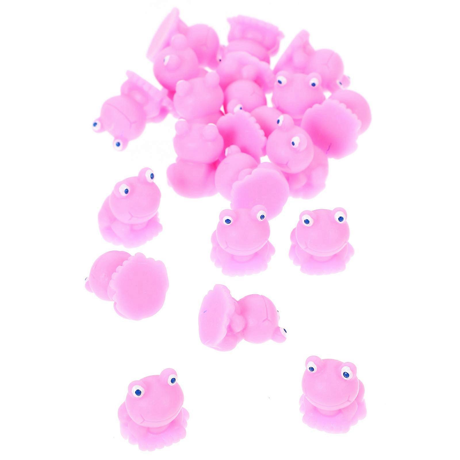 Resin Miniature Frog Models for Decoration 20Pcs Rosy Frog Statues