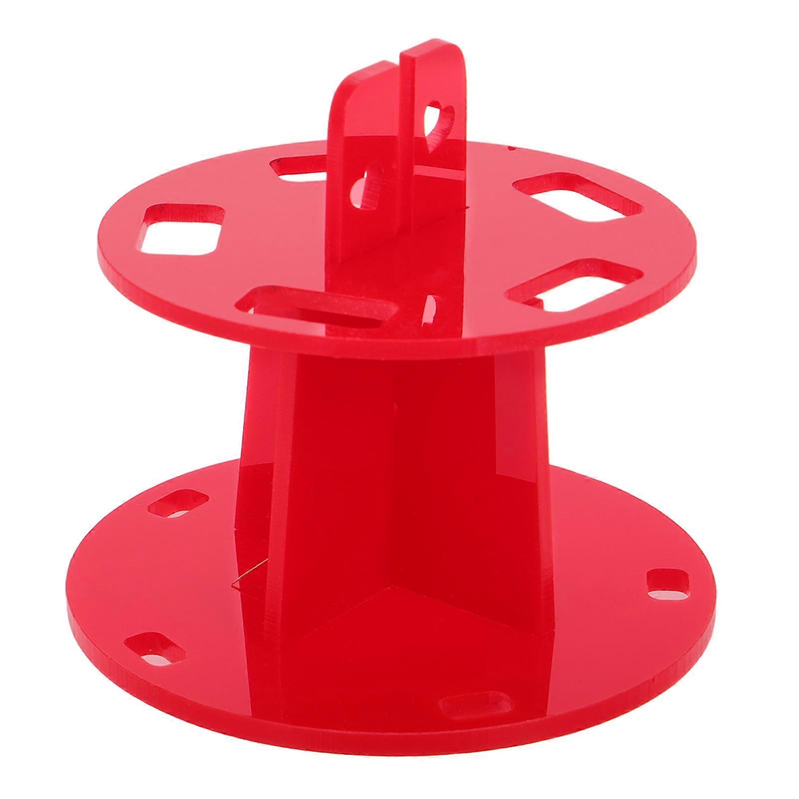 Makeup Brush Holder for 4Pcs Red Plastic 5-Hole Drying Stand Organizer