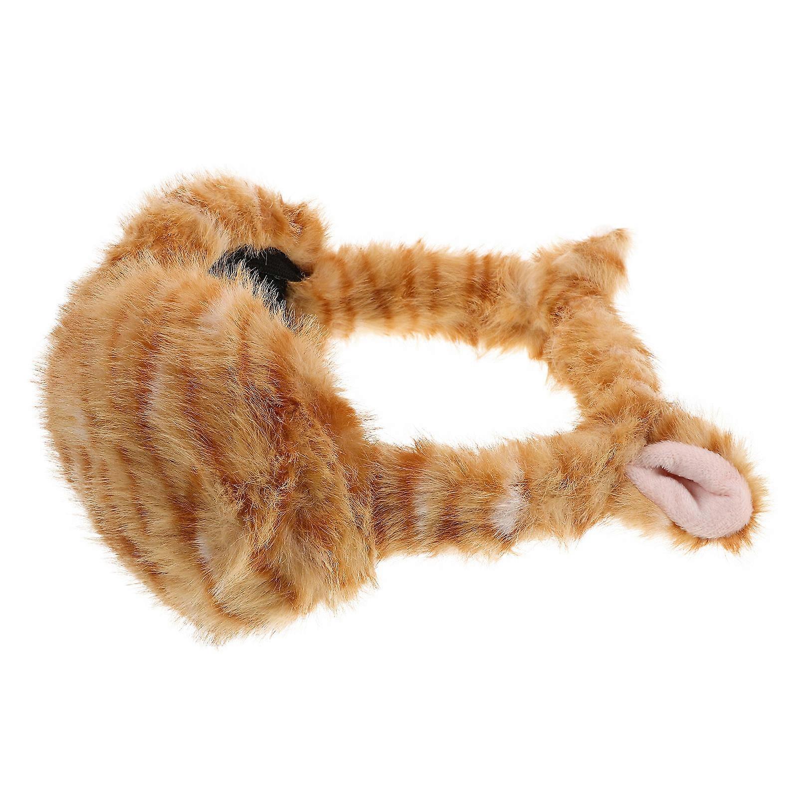 Khaki Winter Ear Muff Plush Ear Warmer for Men with 2Pcs Set