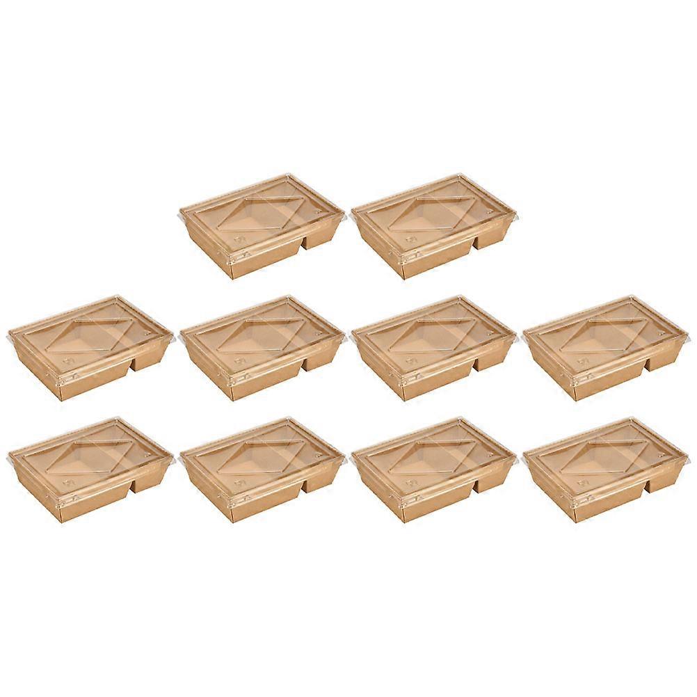 Food Boxes with Lids Brown Food Takeaway Boxes for Storage 20Pcs