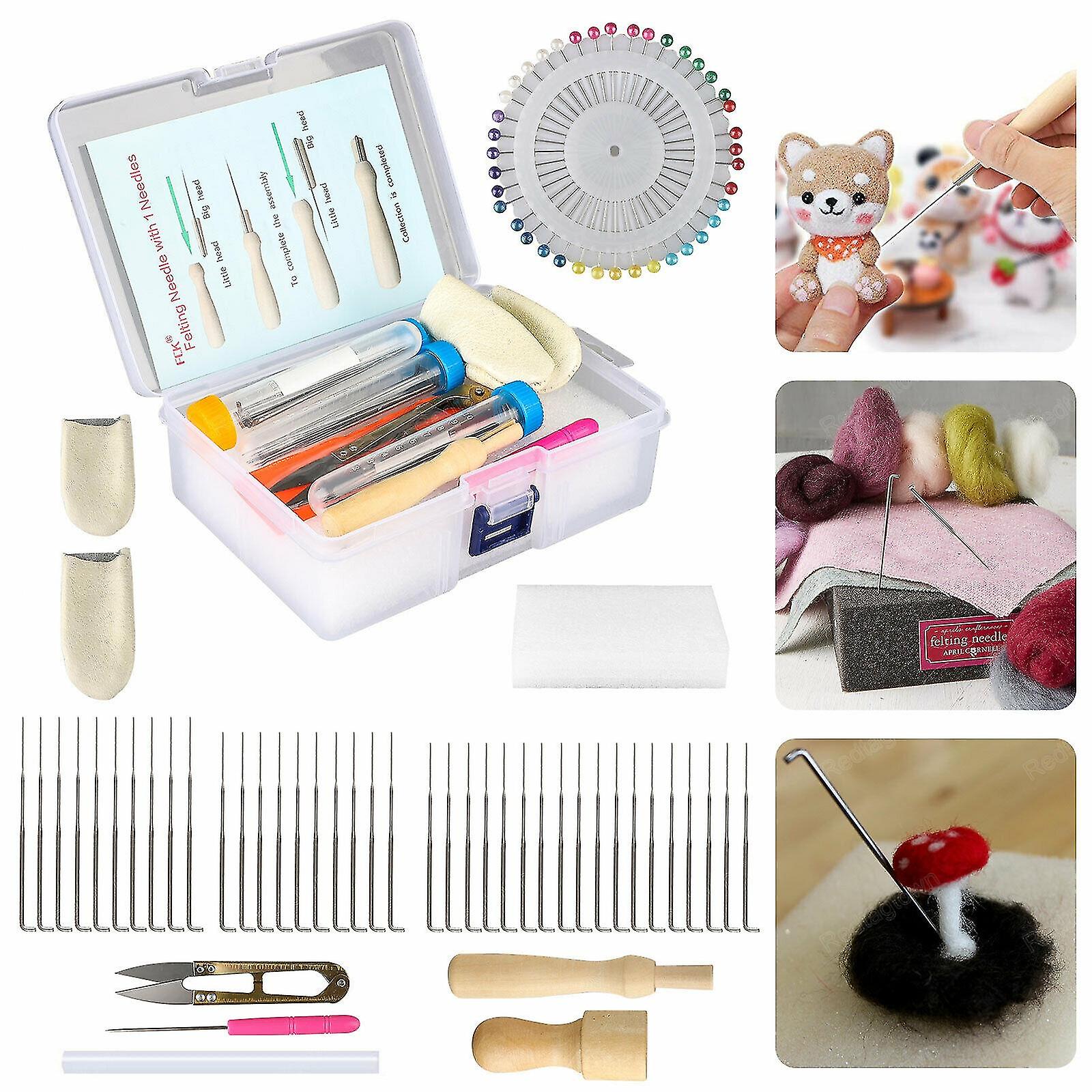 Needle Felting Starter Kit Wool Felt Tools Mat