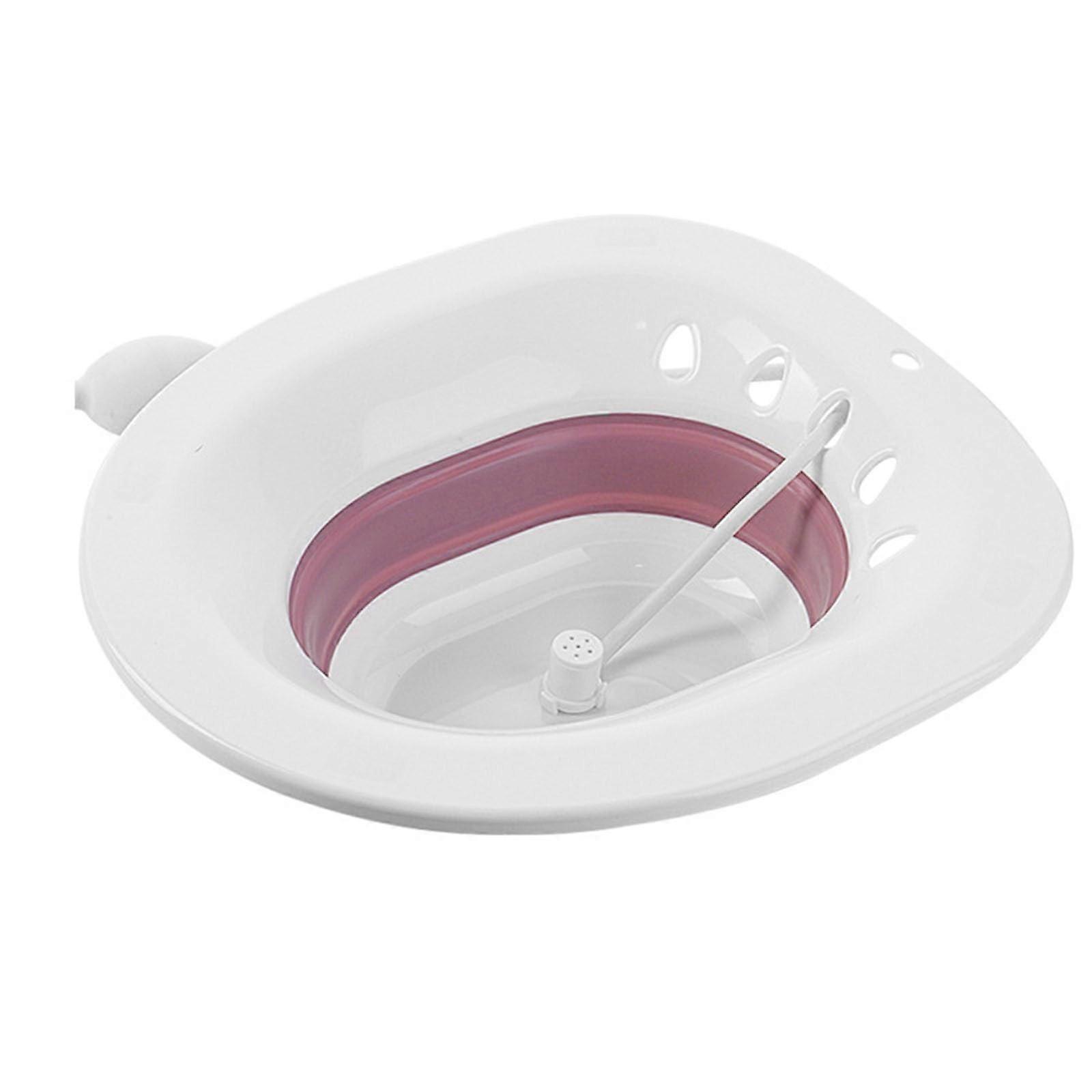 Plastic Folding Toilet Bath With Flusher Overflow Prevention Bidet Folding Squat Pregnant Women Wash Red
