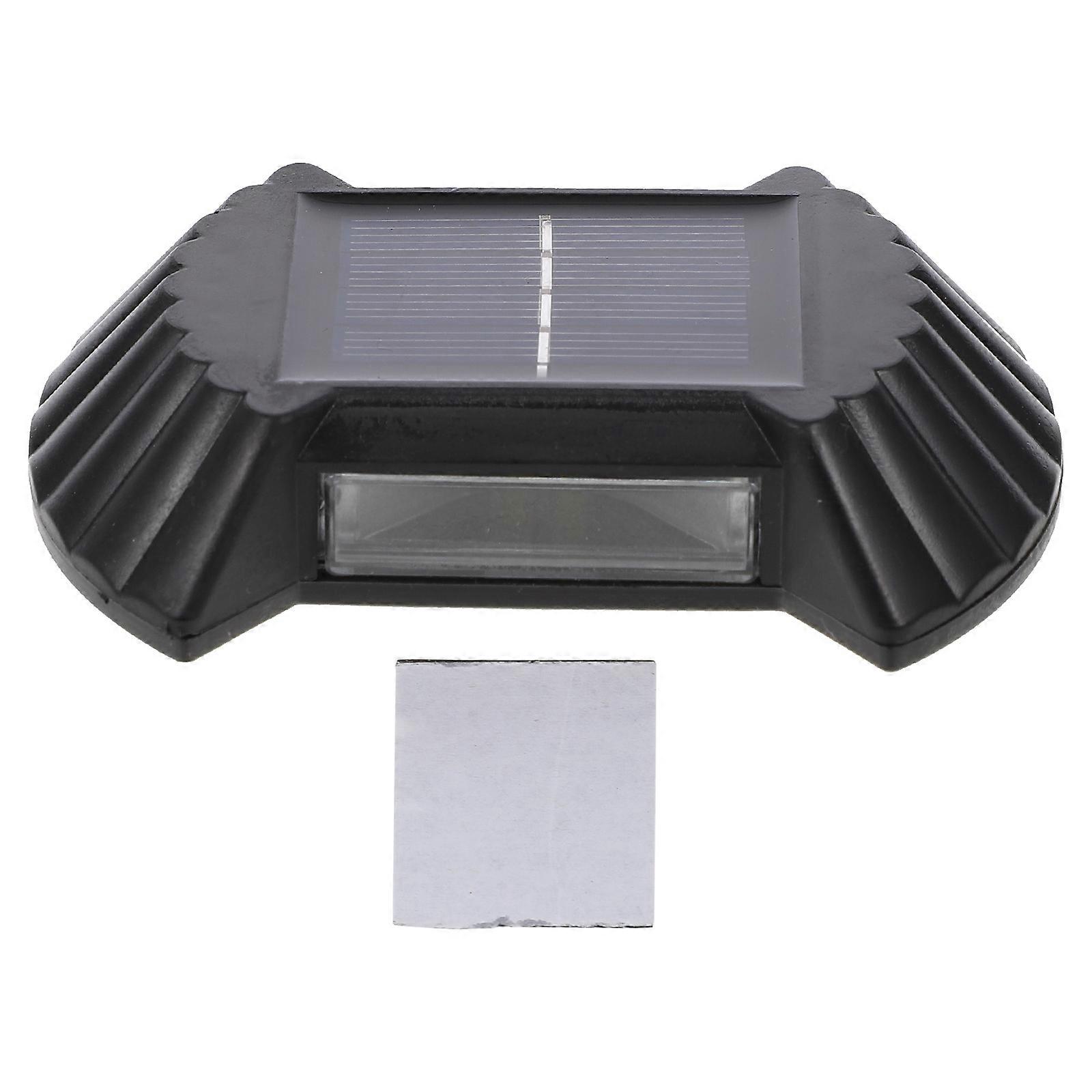Outdoor Wall Light 2Pcs Black Rectangular Solar Powered for Garden Yard 10X7.5X2CM Waterproof