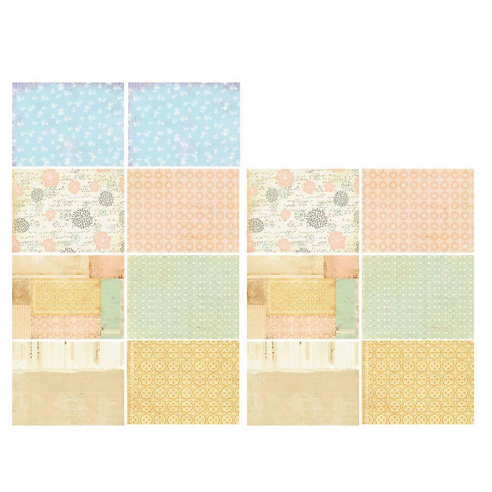 Background Paper Decorative Sheets for Hand Craft 14 Sheets Floral Printing Paper Pack
