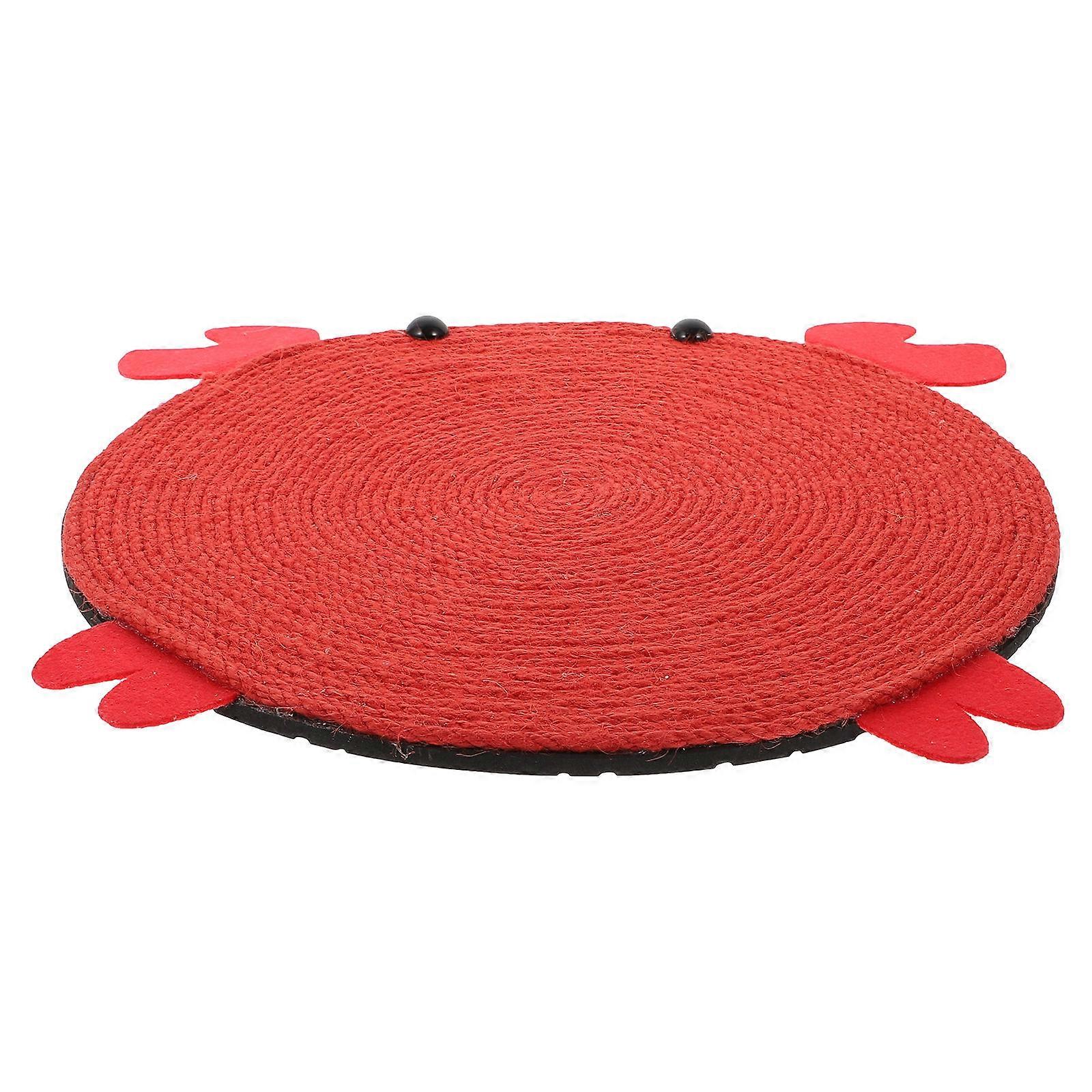 Funny Cat Mat Red Crab Shaped Scratch Board for 2Pcs