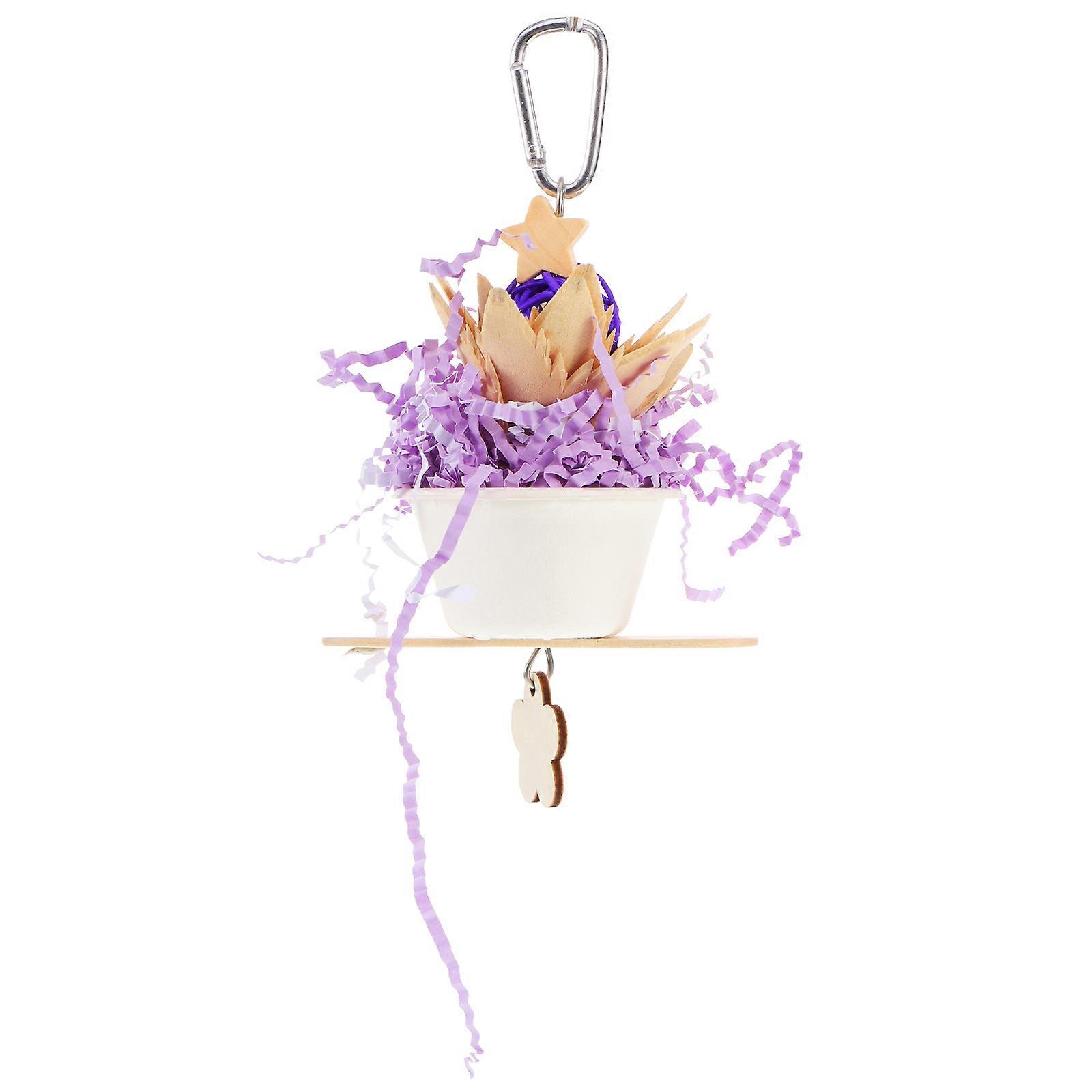 Parakeet Training Toy Shredding Toy Daily Use Pet Bird Cage Accessory 1Pcs