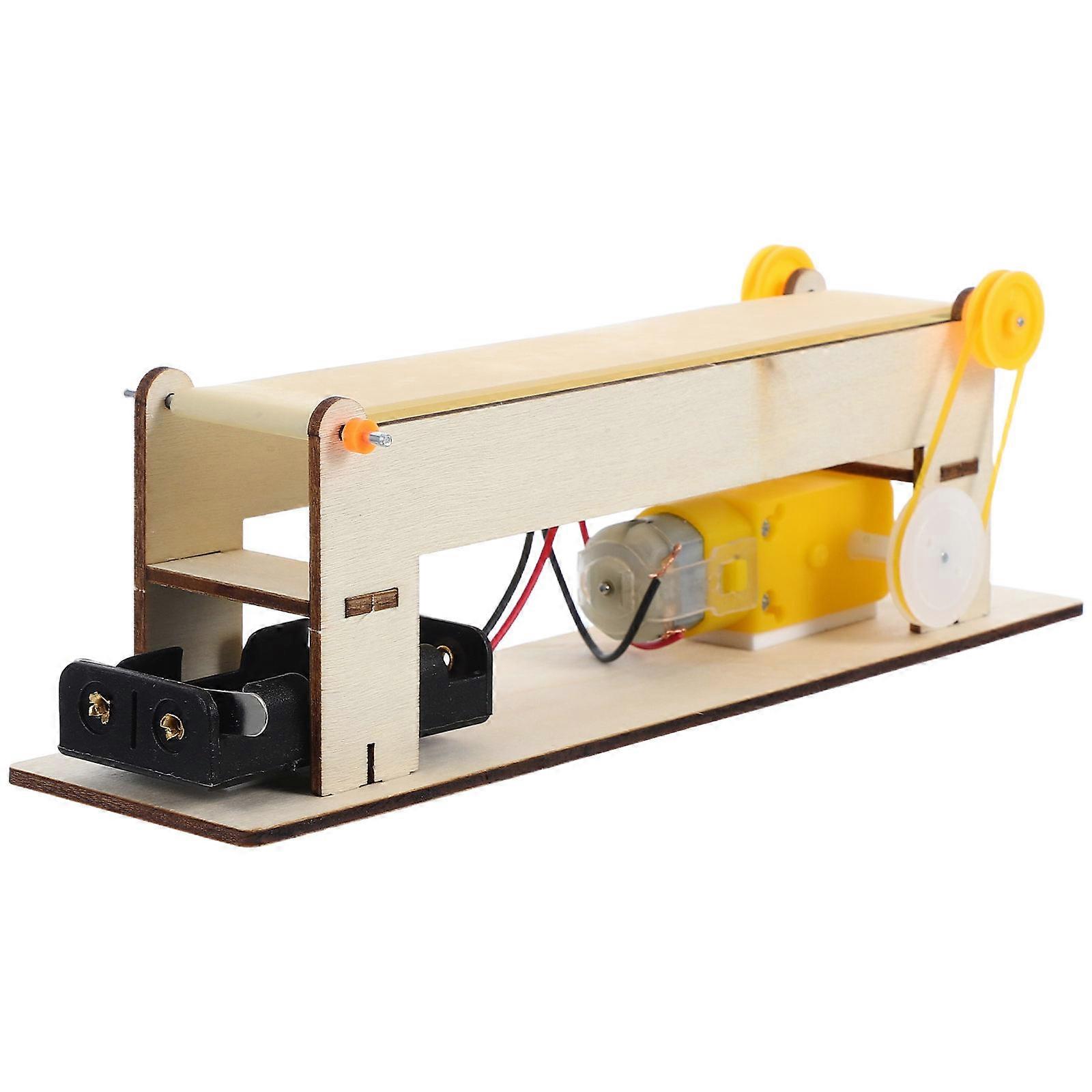 Educational DIY Belt Elevator Model Kit for Kids 4Sets Wood