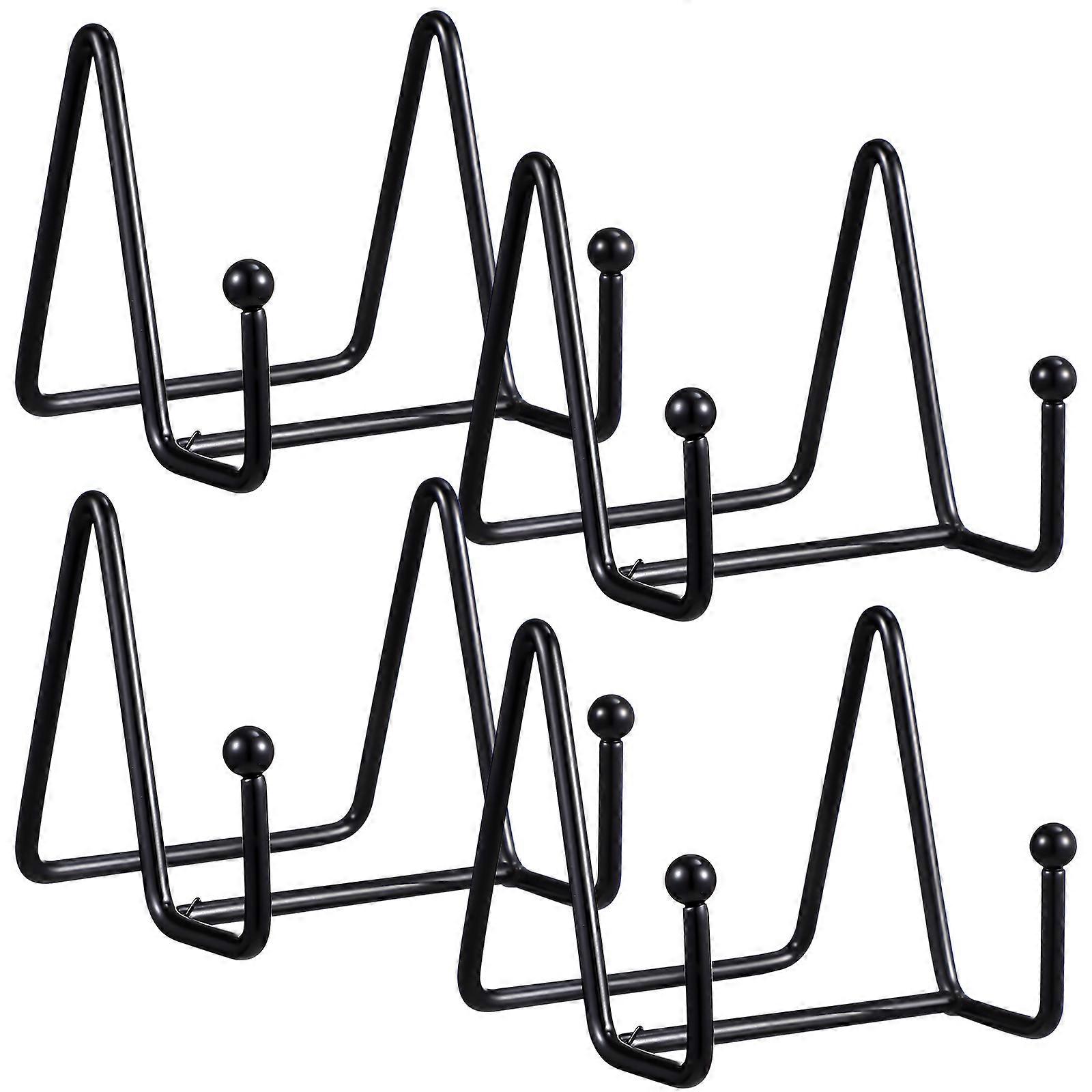 Dish Holder Metal Display Stand for Display 12Pcs Black Set
