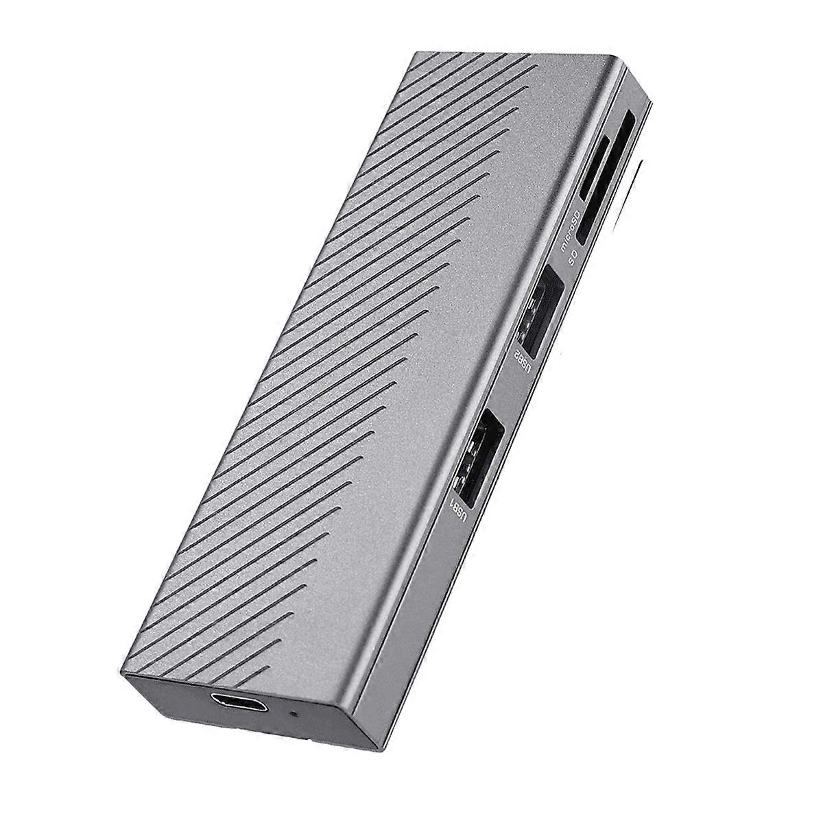 4-In-1 USB Hub with Disk Storage M.2 Dual Protocol SSD USB Type-C Adapter 10gbps Laptop Dock Station for PC Computer