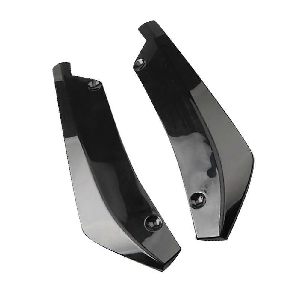 Black Universal Car Spoiler 1 Pair Appearance Upgrade Vehicle Modification 44.5*10.5*4.5 Cm 2Set