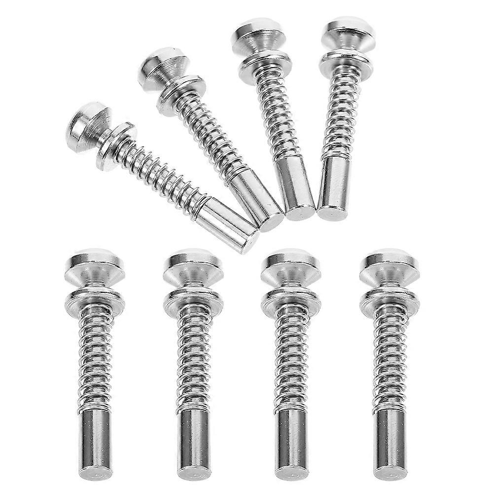 Latch Replacement Spring Loaded Plunger Pin 8Pcs Silver Iron