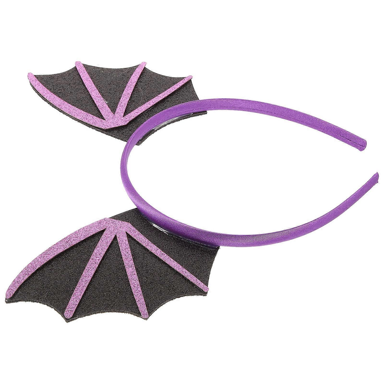 Bat Wing Headband For Halloween Costume And Themed Parties In Violet Color With Unique Design 4Pcs