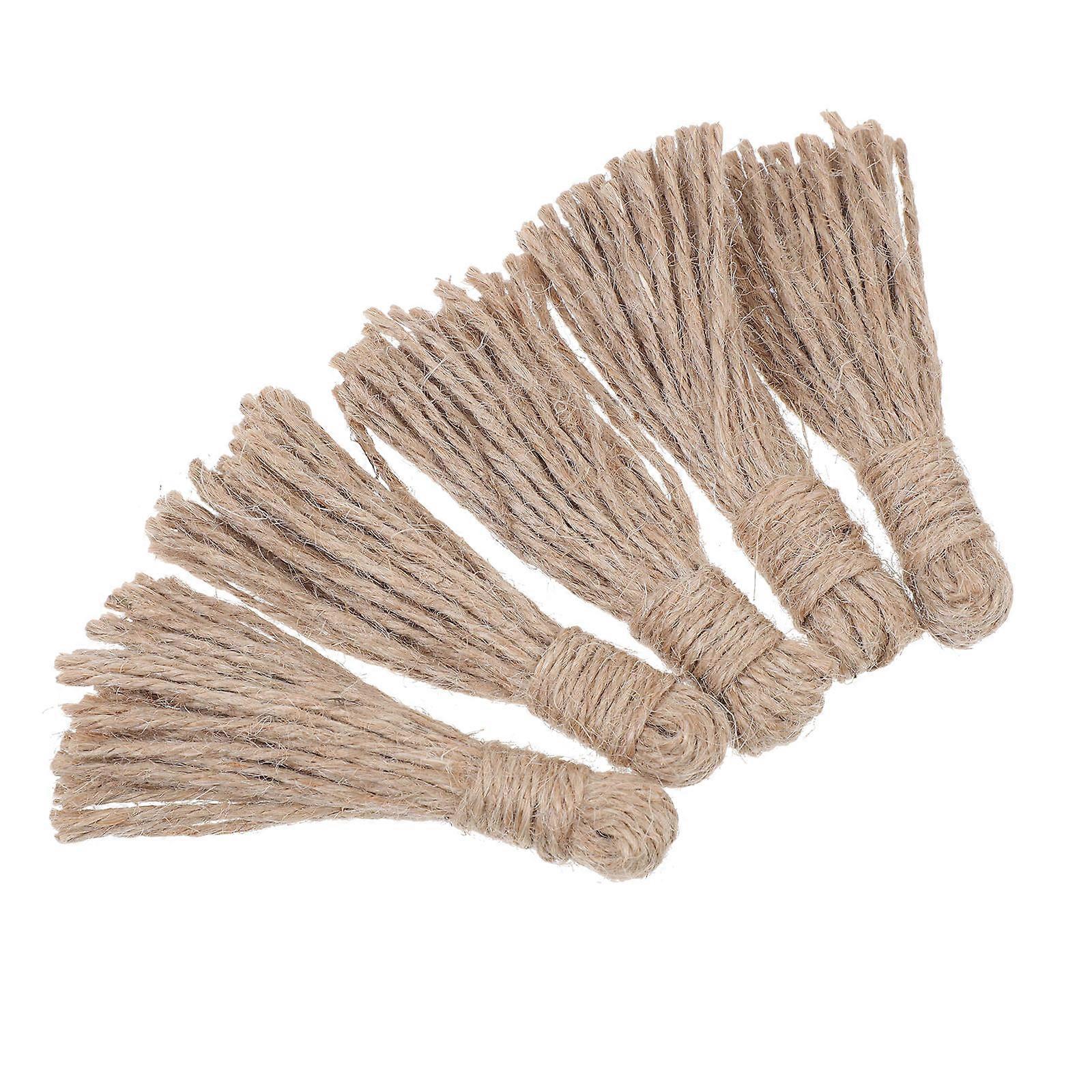 Rope Tassels DIY Accessories for Handmade Bead String Decor 10Pcs Light Brown